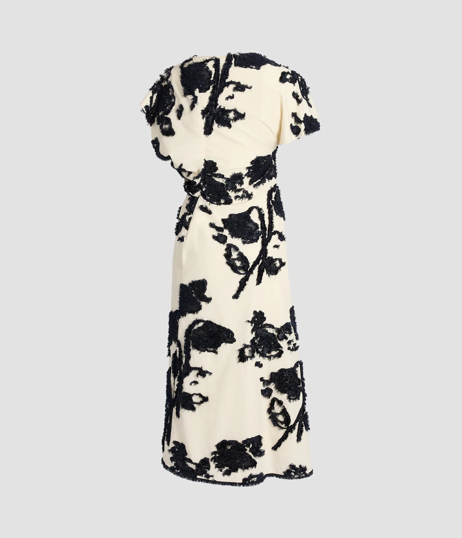 Fil Coupe Poplin Short Sleeve Midi Dress sold by ERDEM product image thumbnail 3
