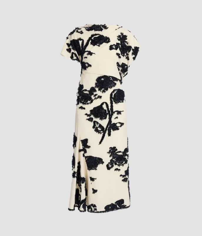 Fil Coupe Poplin Short Sleeve Midi Dress sold by ERDEM