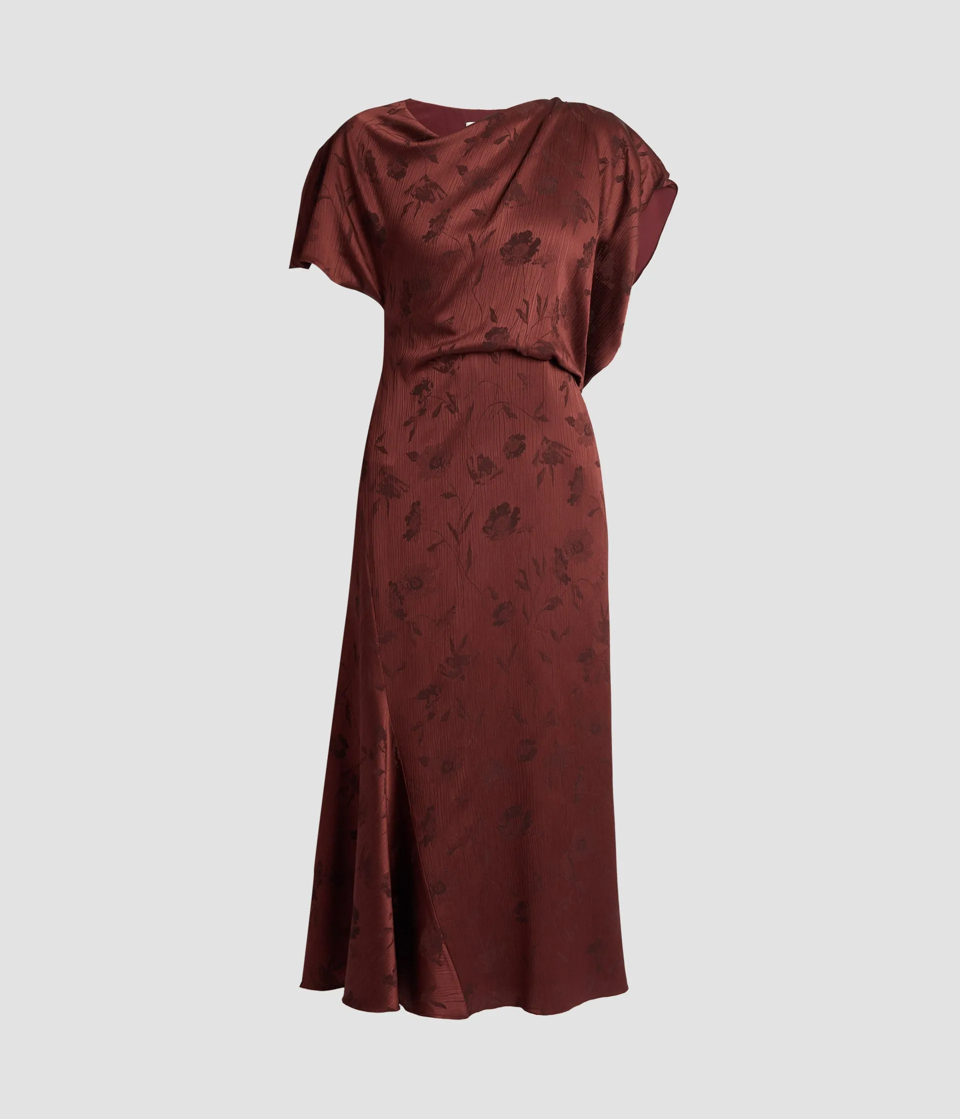 Floral Creponne Jacquard Short Sleeve Midi Dress sold by ERDEM