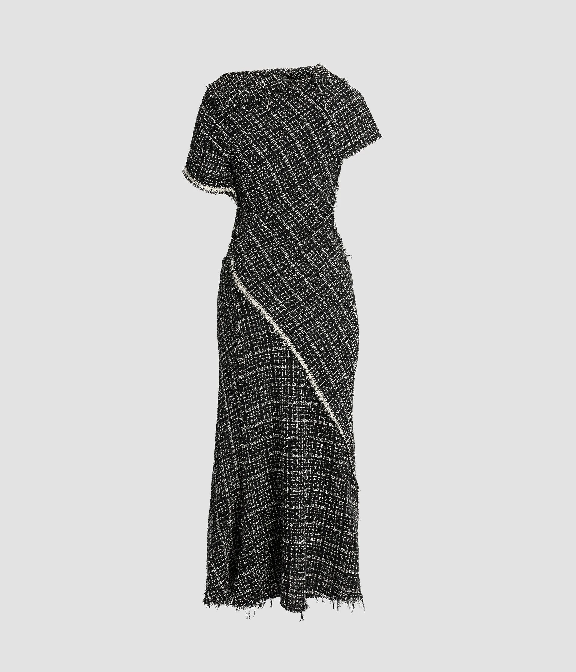 Tweed Asymmetric Midi Dress sold by ERDEM product image thumbnail 2