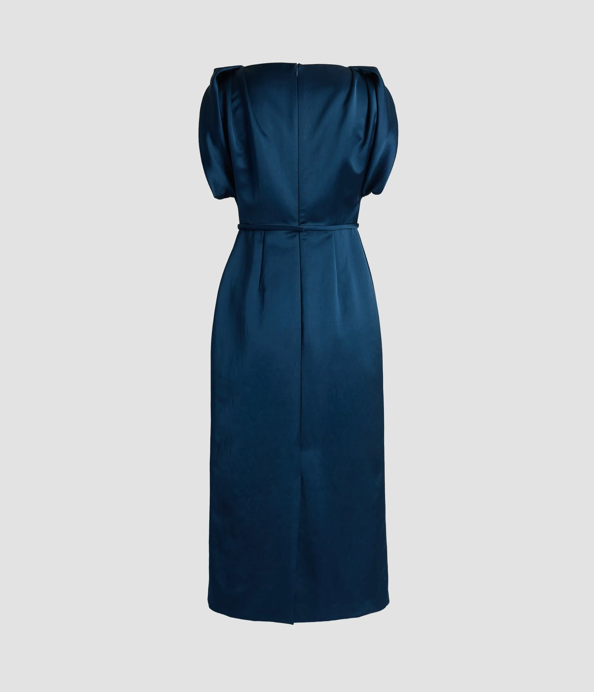 Embroidered Heavy Satin Short Sleeve Midi Dress sold by ERDEM product image thumbnail 2