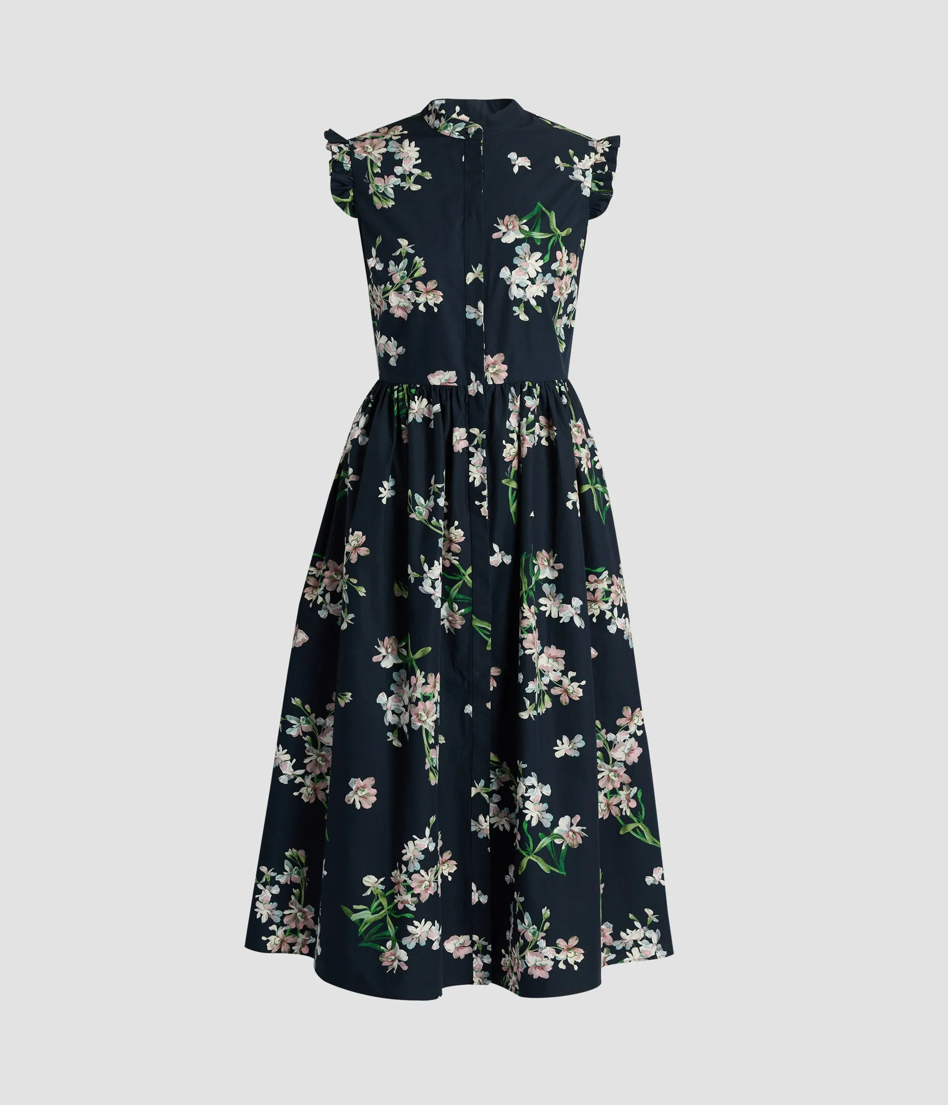 Floral Cotton Sleeveless Midi Dress sold by ERDEM