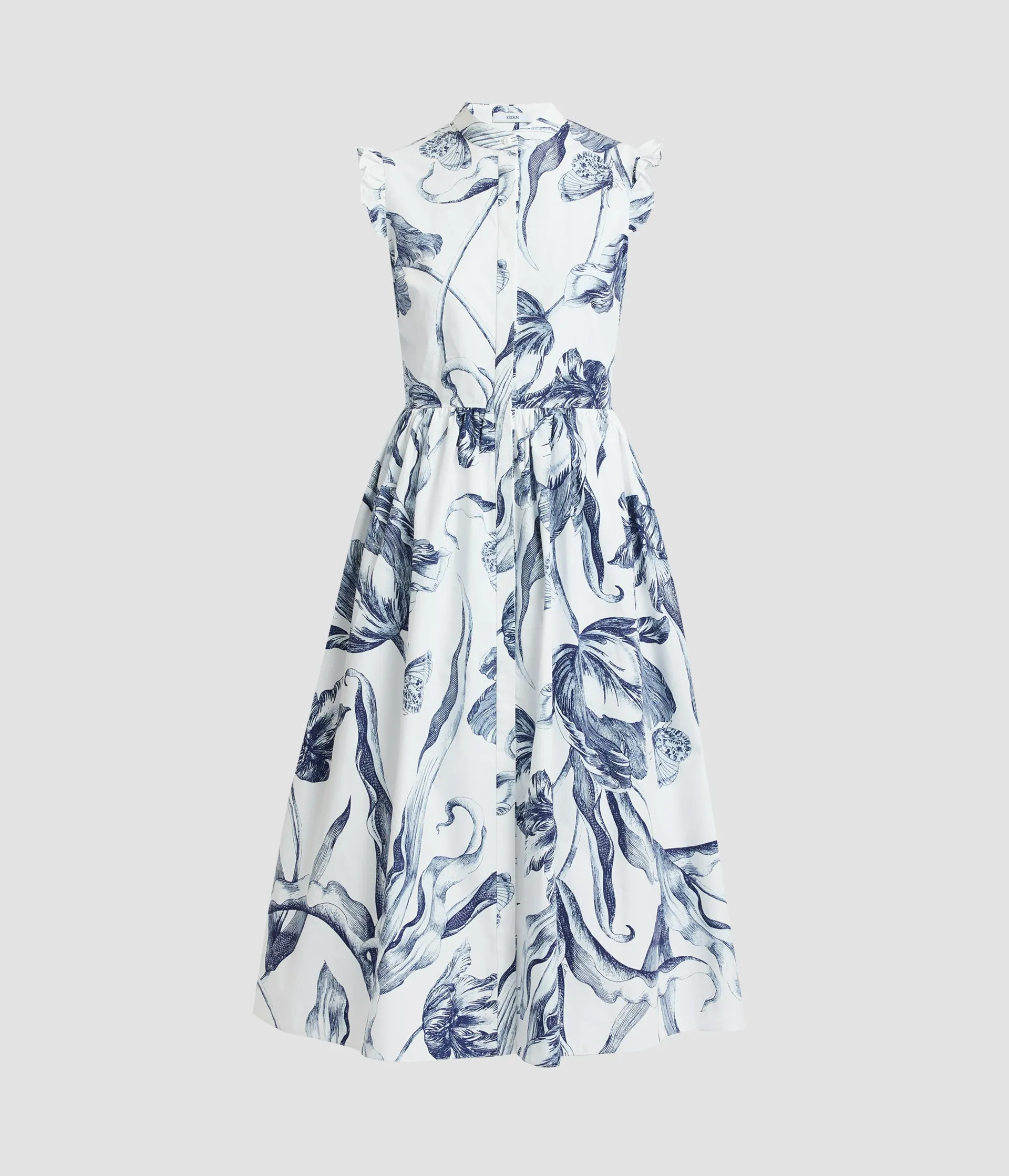 Floral Print Sleeveless Shirt Dress sold by ERDEM