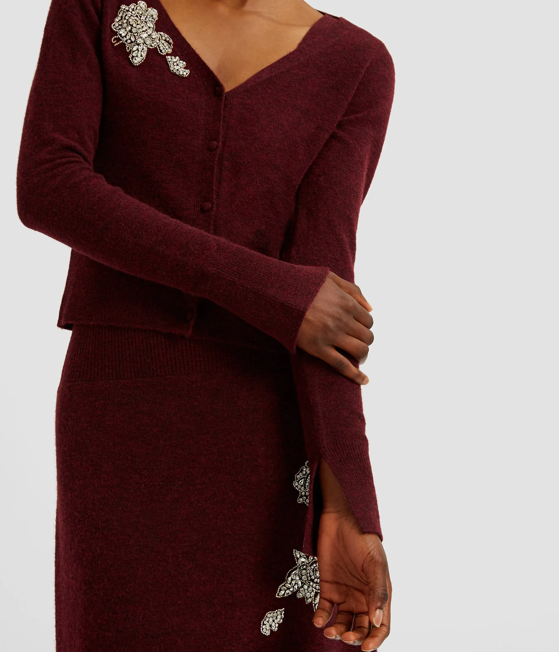 Embellished Cropped Cardigan sold by ERDEM product image thumbnail 4