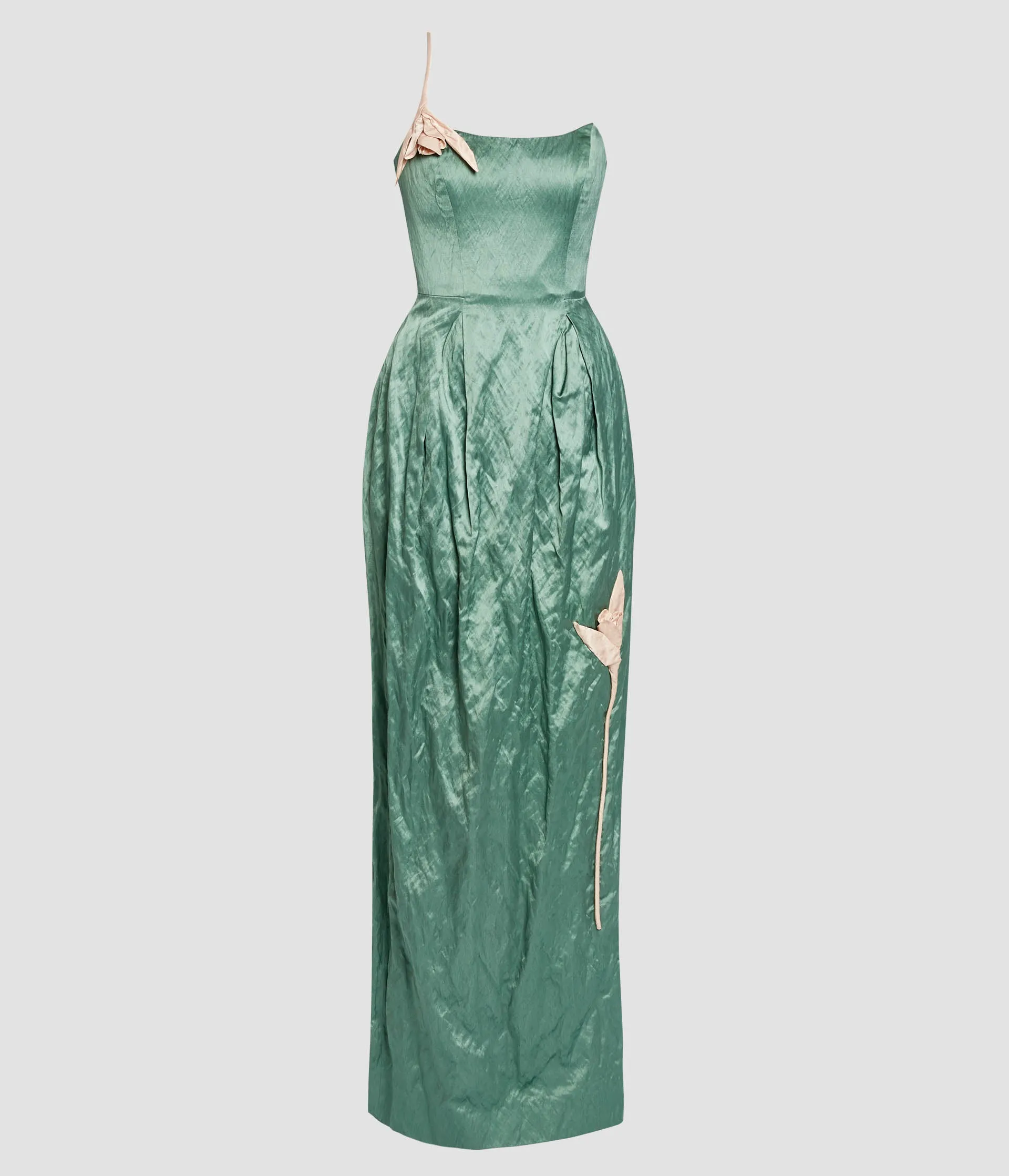 Embroidered Textured Satin Sleeveless Gown sold by ERDEM