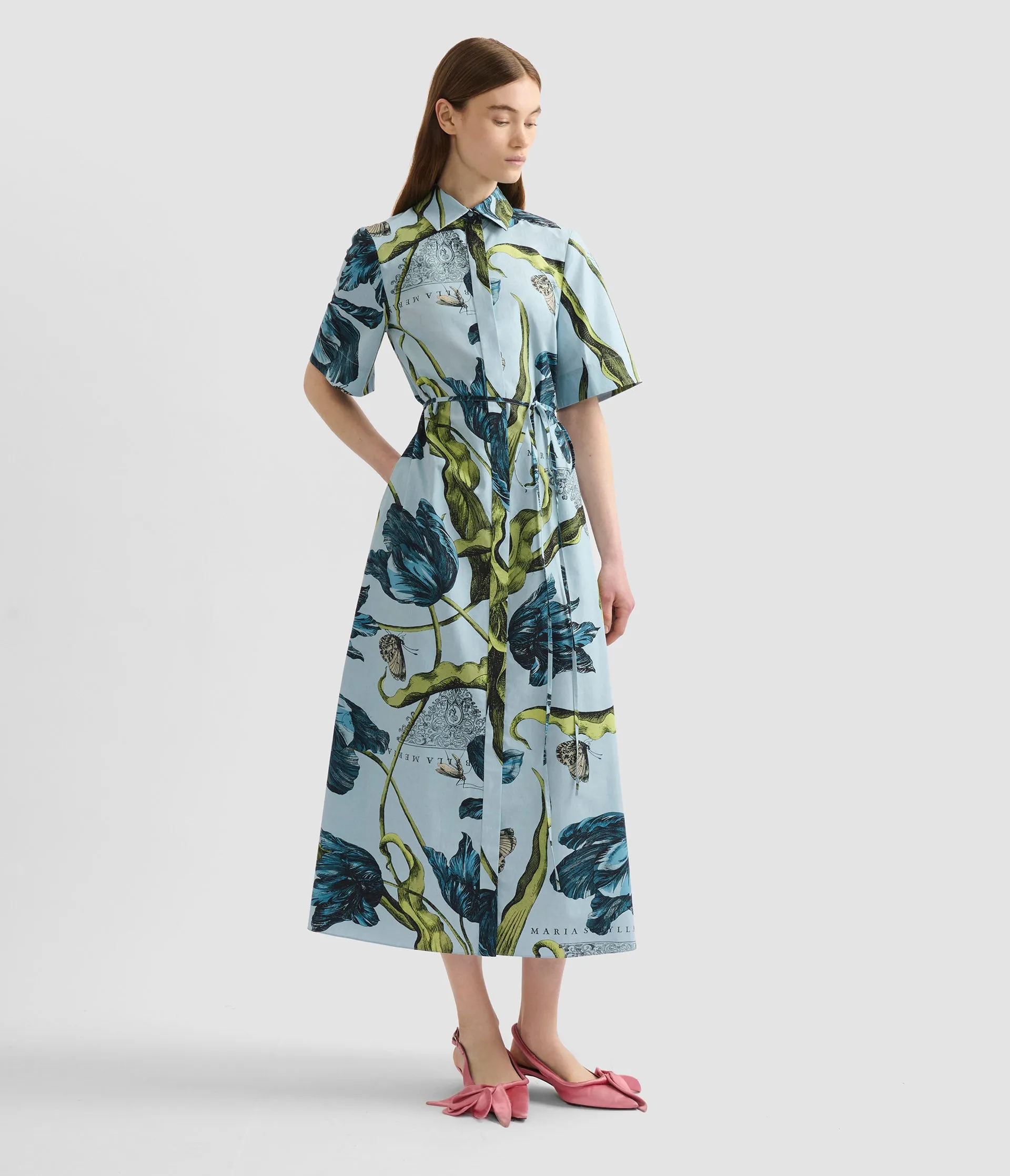 Floral Print Shirt Dress sold by ERDEM product image thumbnail 2