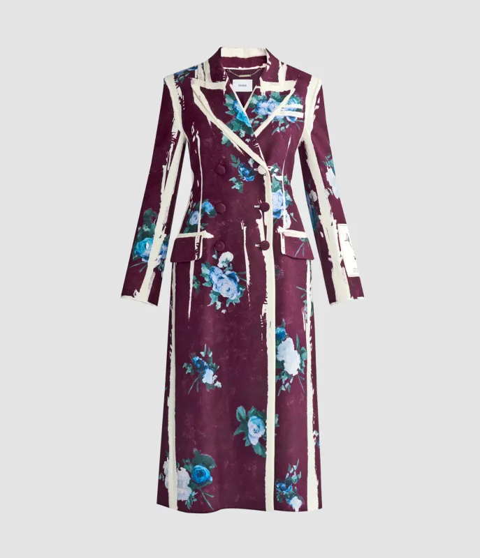 Floral Print Tailored Coat sold by ERDEM