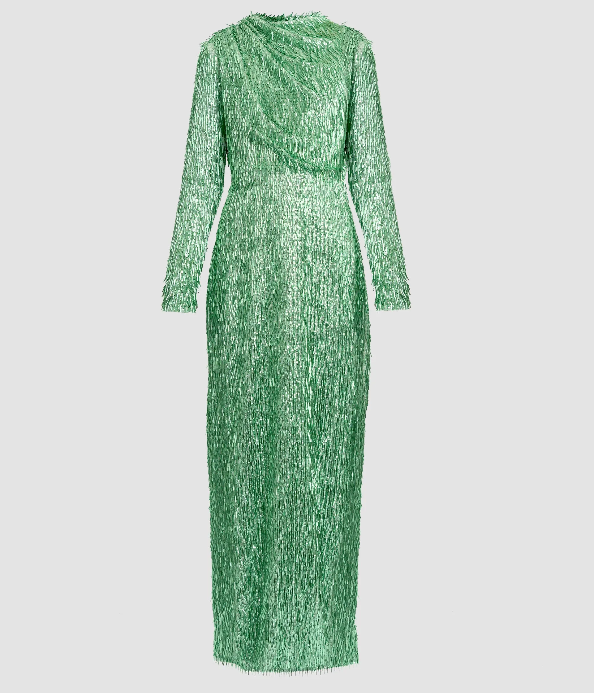 Bugle Sequin Long Sleeve Gown sold by ERDEM