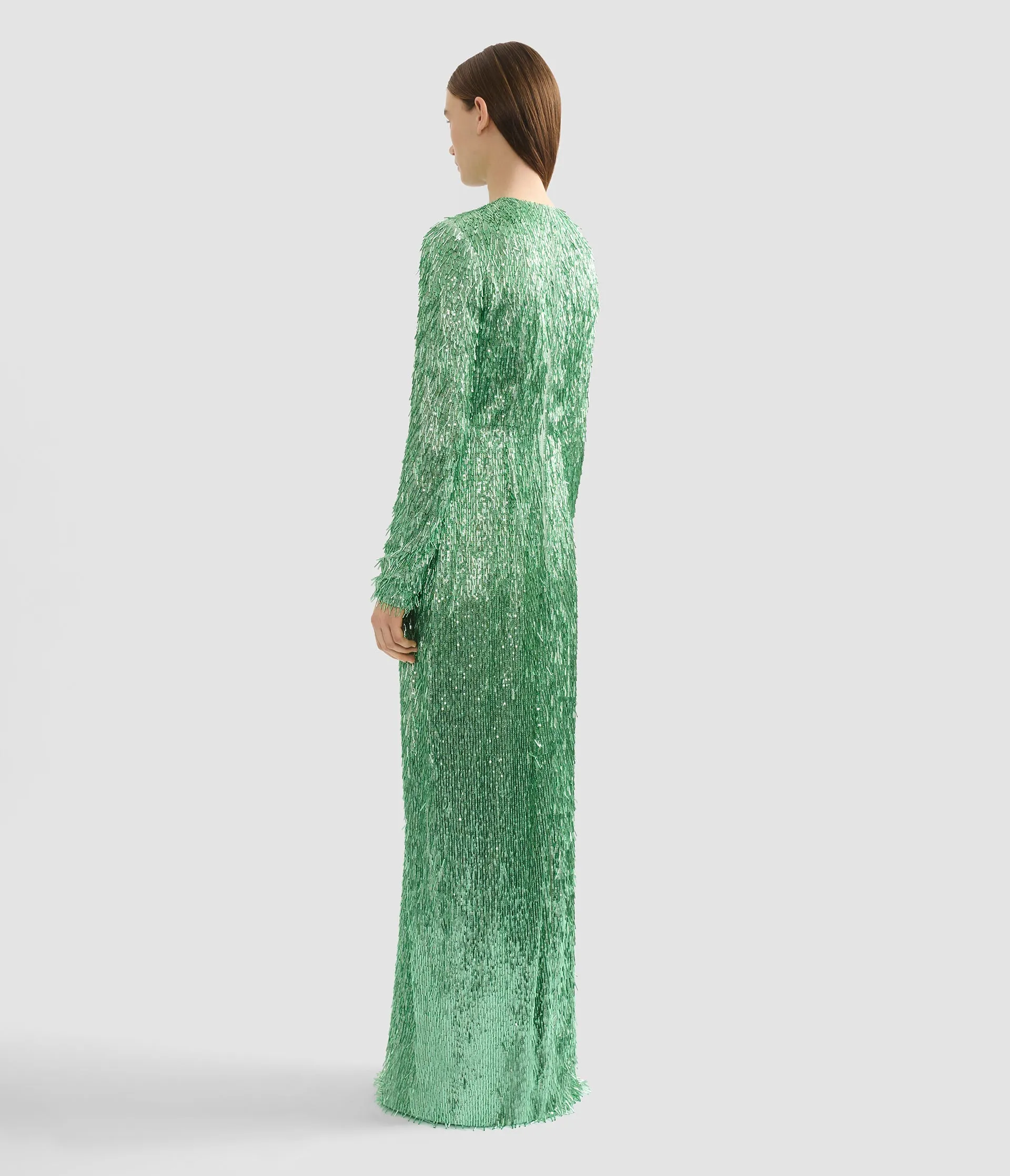 Bugle Sequin Long Sleeve Gown sold by ERDEM product image thumbnail 3