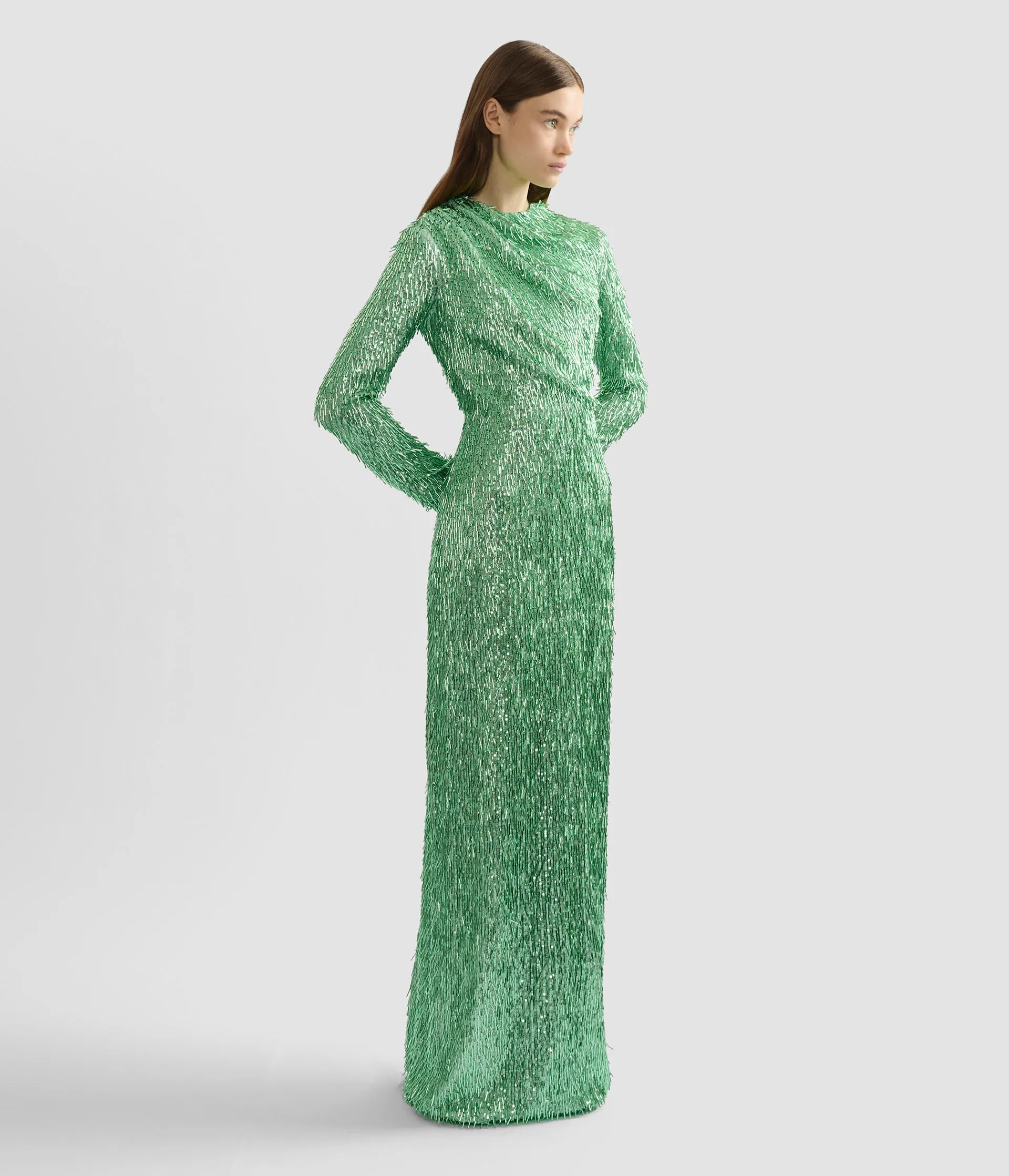 Bugle Sequin Long Sleeve Gown sold by ERDEM product image thumbnail 2