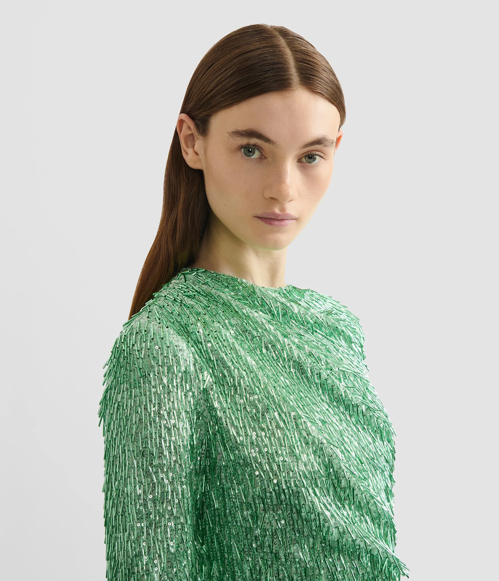 Bugle Sequin Long Sleeve Gown sold by ERDEM product image thumbnail 5