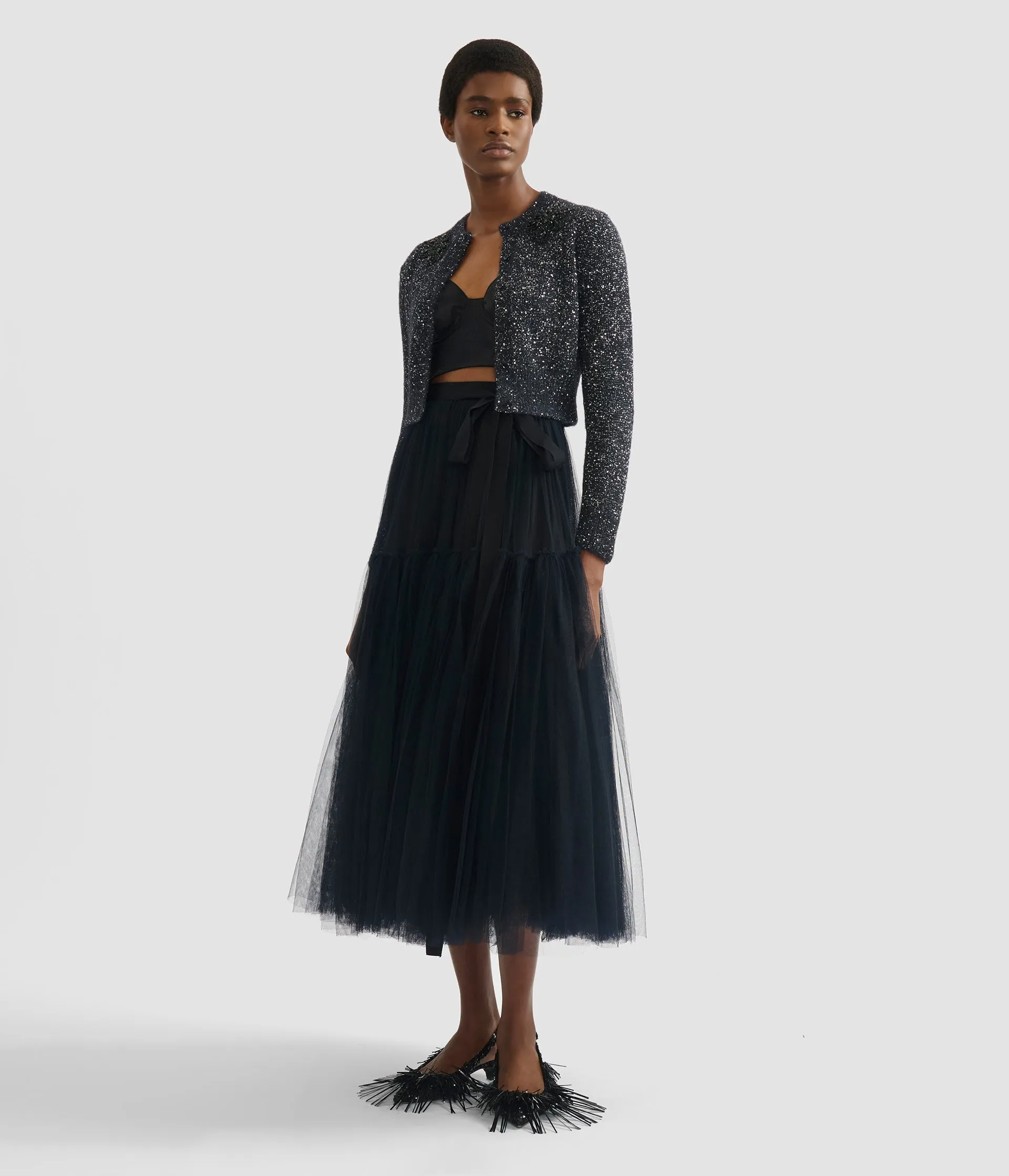 Tulle Full Midi Skirt sold by ERDEM product image thumbnail 2