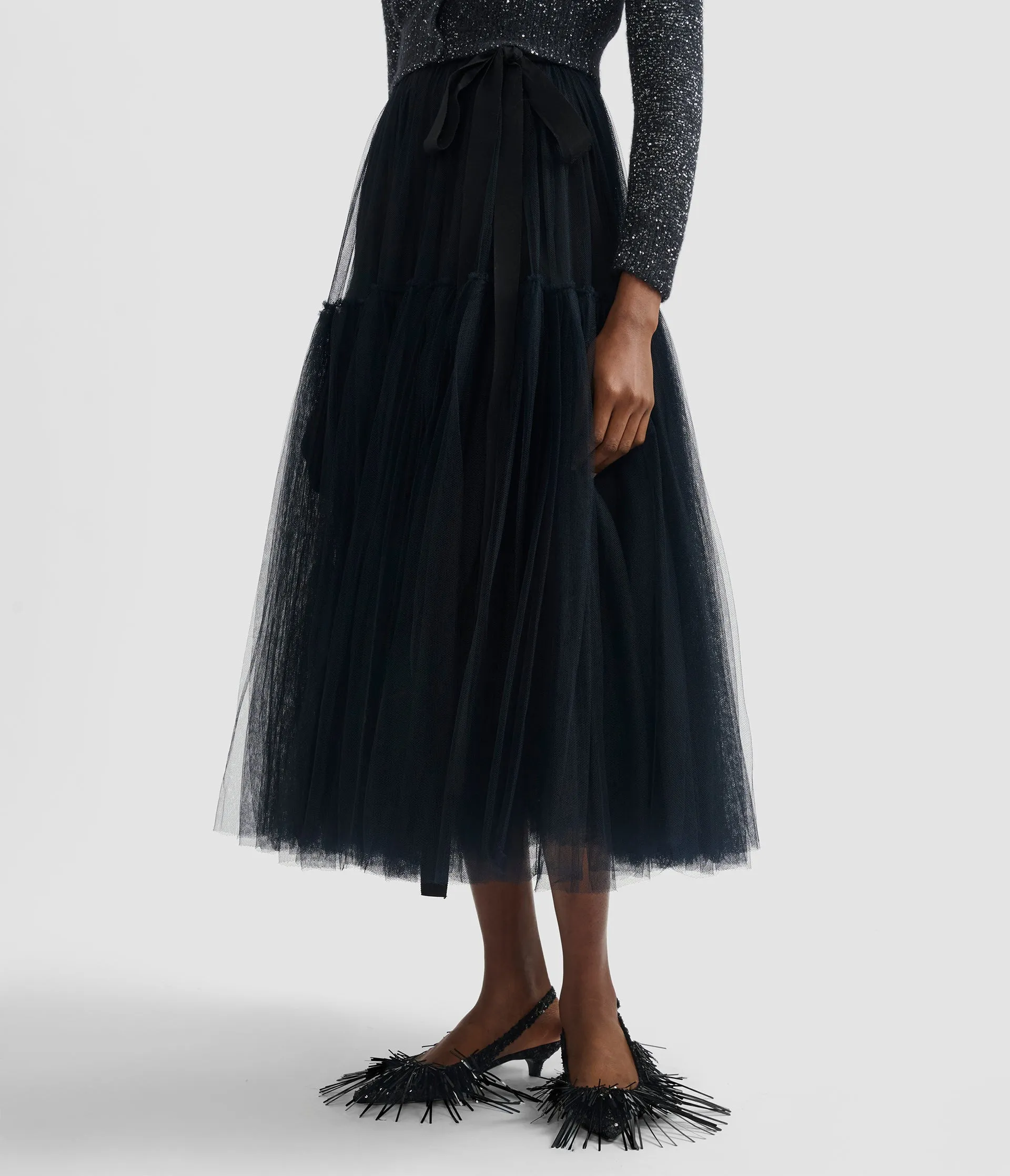Tulle Full Midi Skirt sold by ERDEM product image thumbnail 5