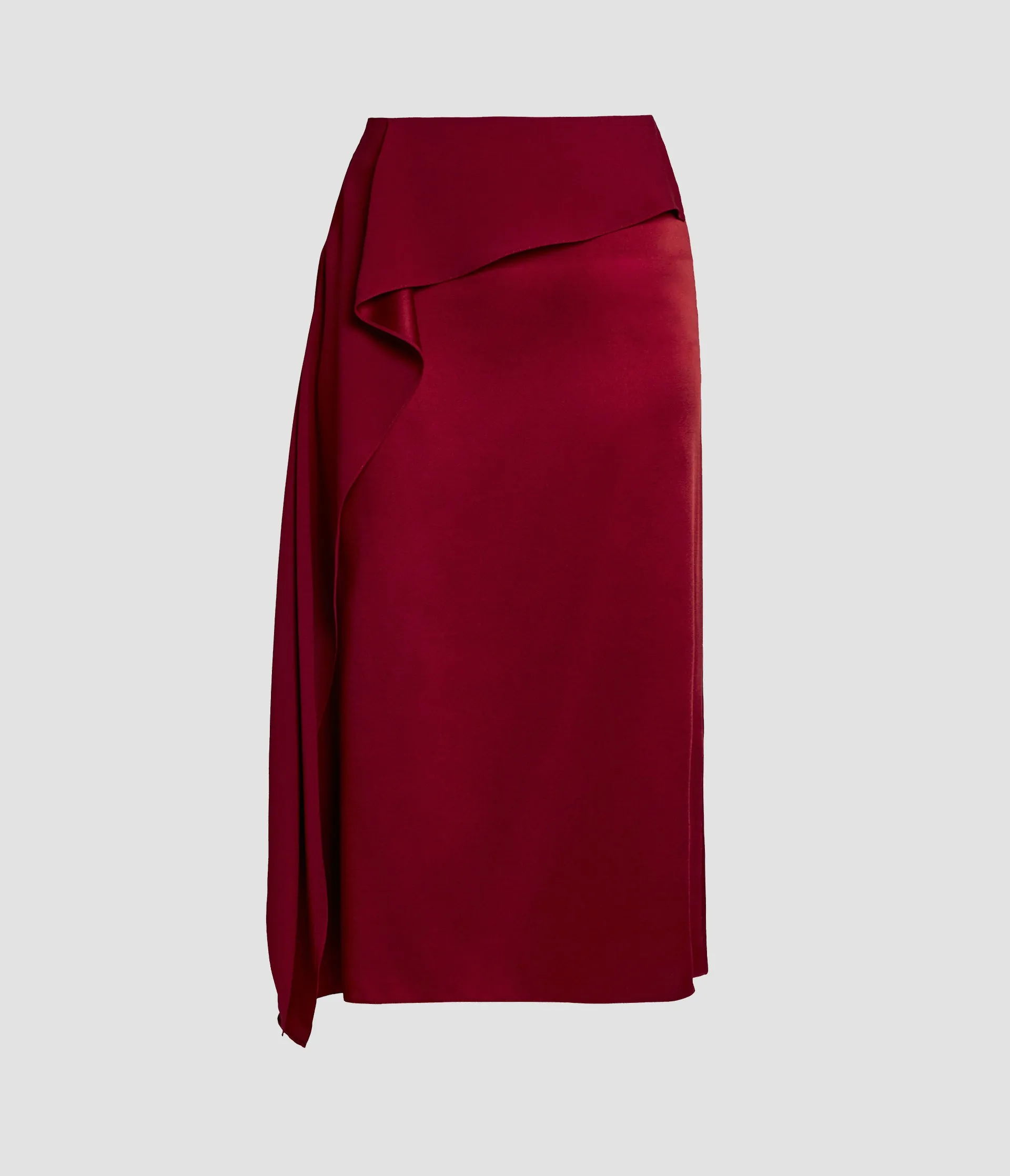 Satin Cady Draped Midi Skirt sold by ERDEM