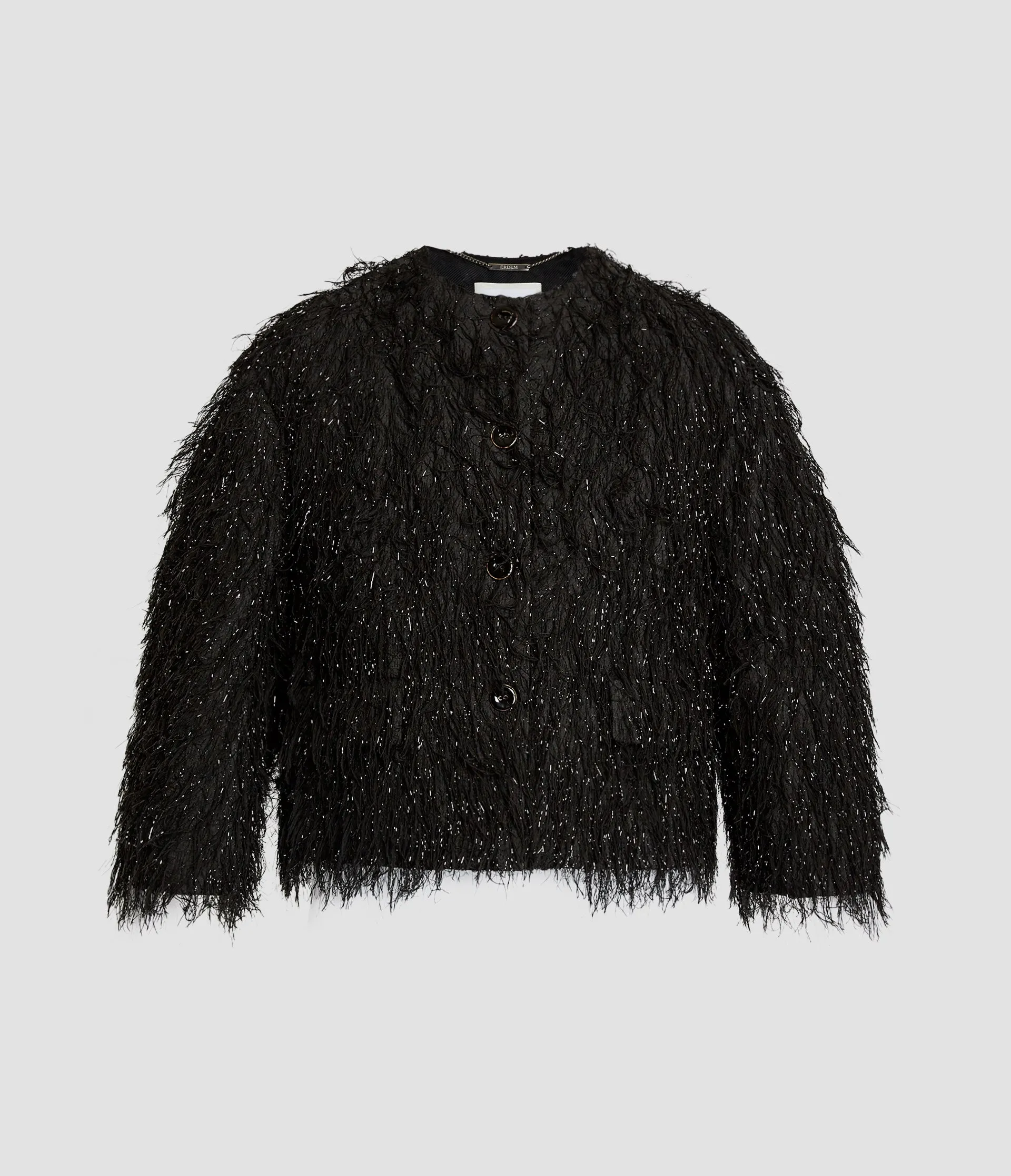 Lurex Fil Coupé Cropped Jacket sold by ERDEM