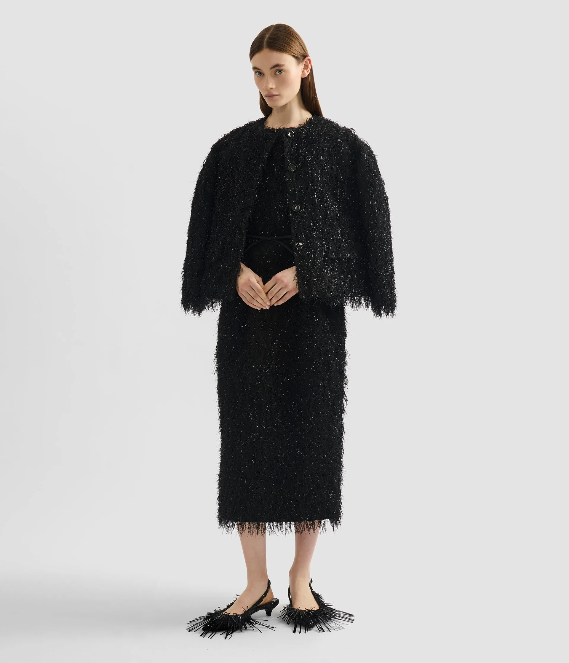 Lurex Fil Coupé Cropped Jacket sold by ERDEM product image thumbnail 2