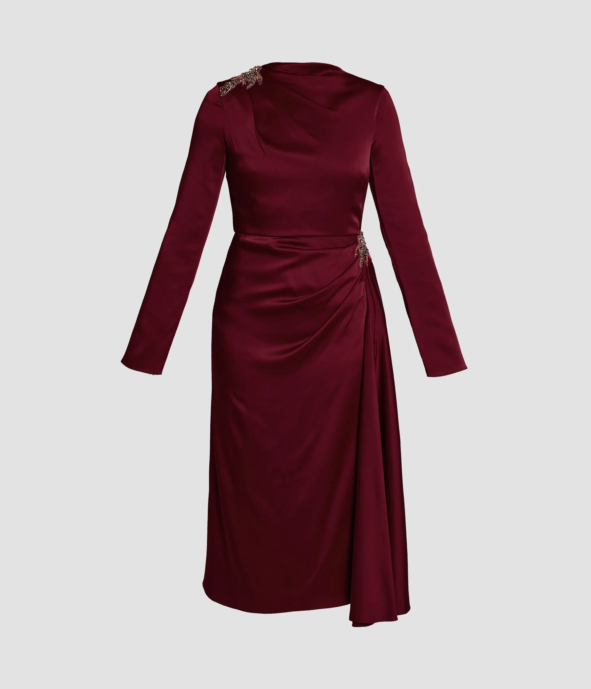 Embellished Satin Cady Midi Dress sold by ERDEM