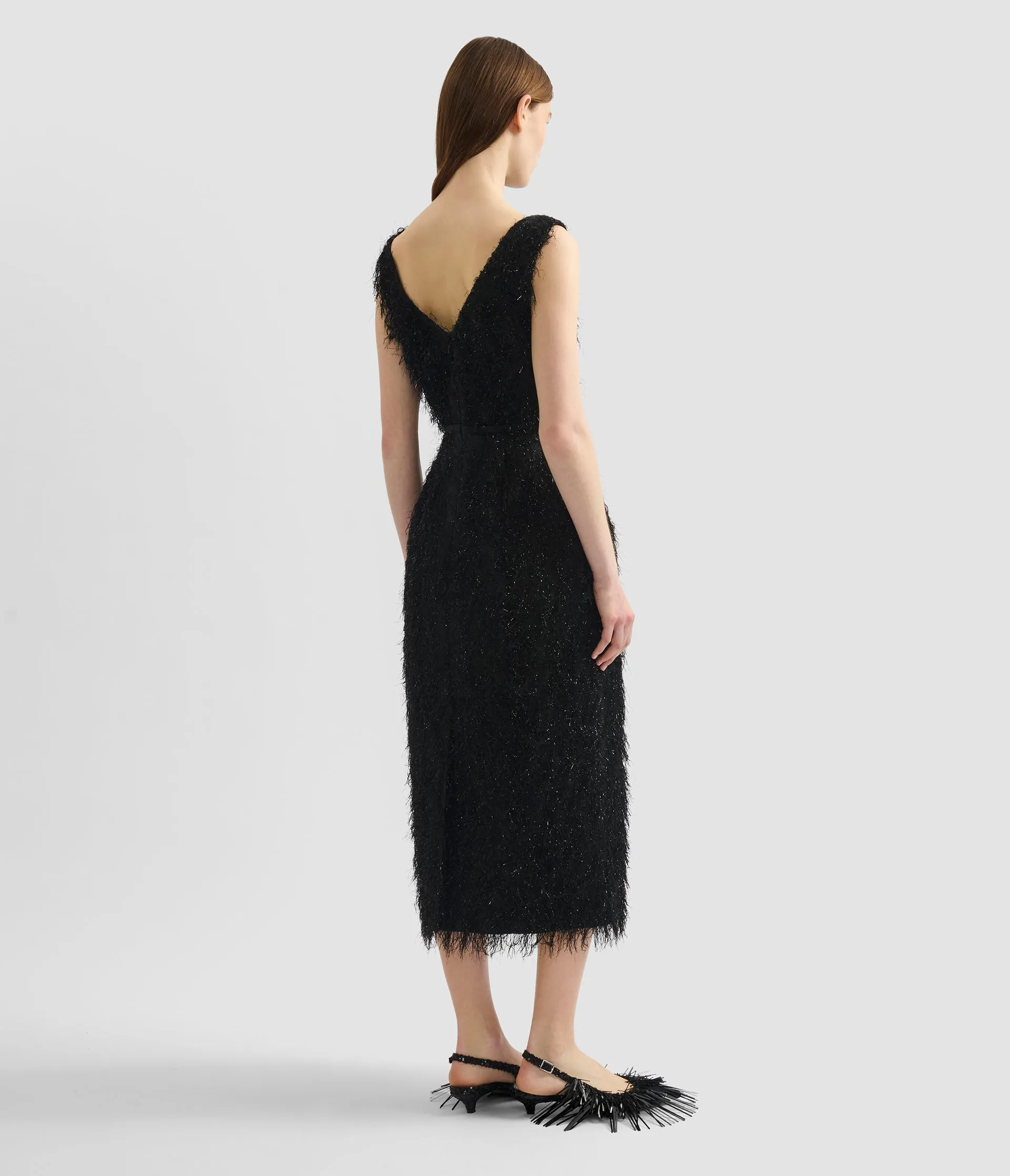 Lurex Fil Coupé Midi Dress sold by ERDEM product image thumbnail 3