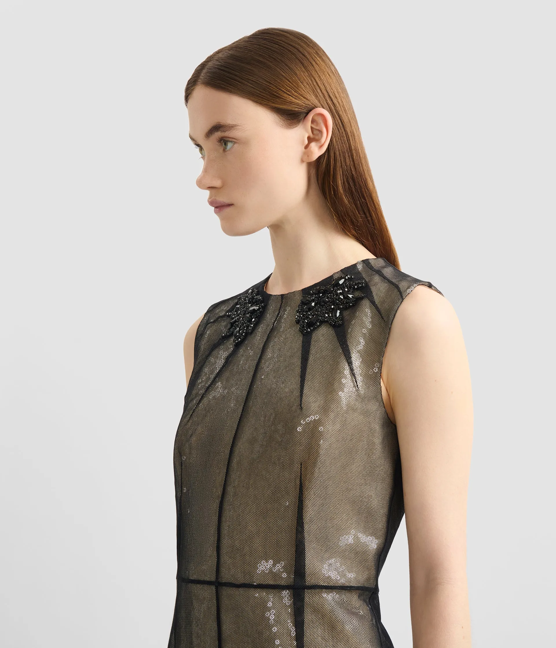 Embellished Organza Sequin Midi Dress sold by ERDEM product image thumbnail 5