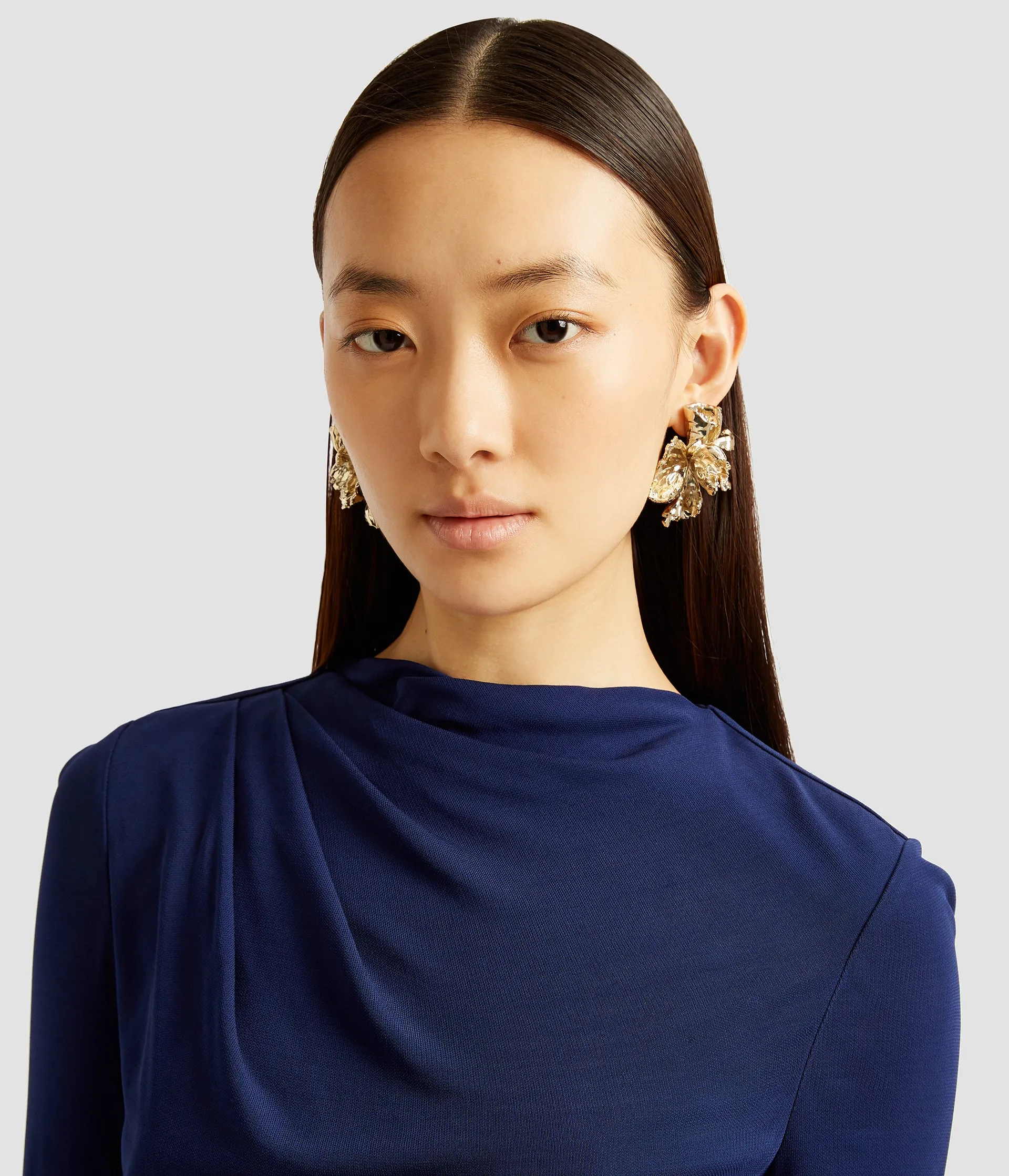 Long Sleeve Draped Midi Dress sold by ERDEM product image thumbnail 5