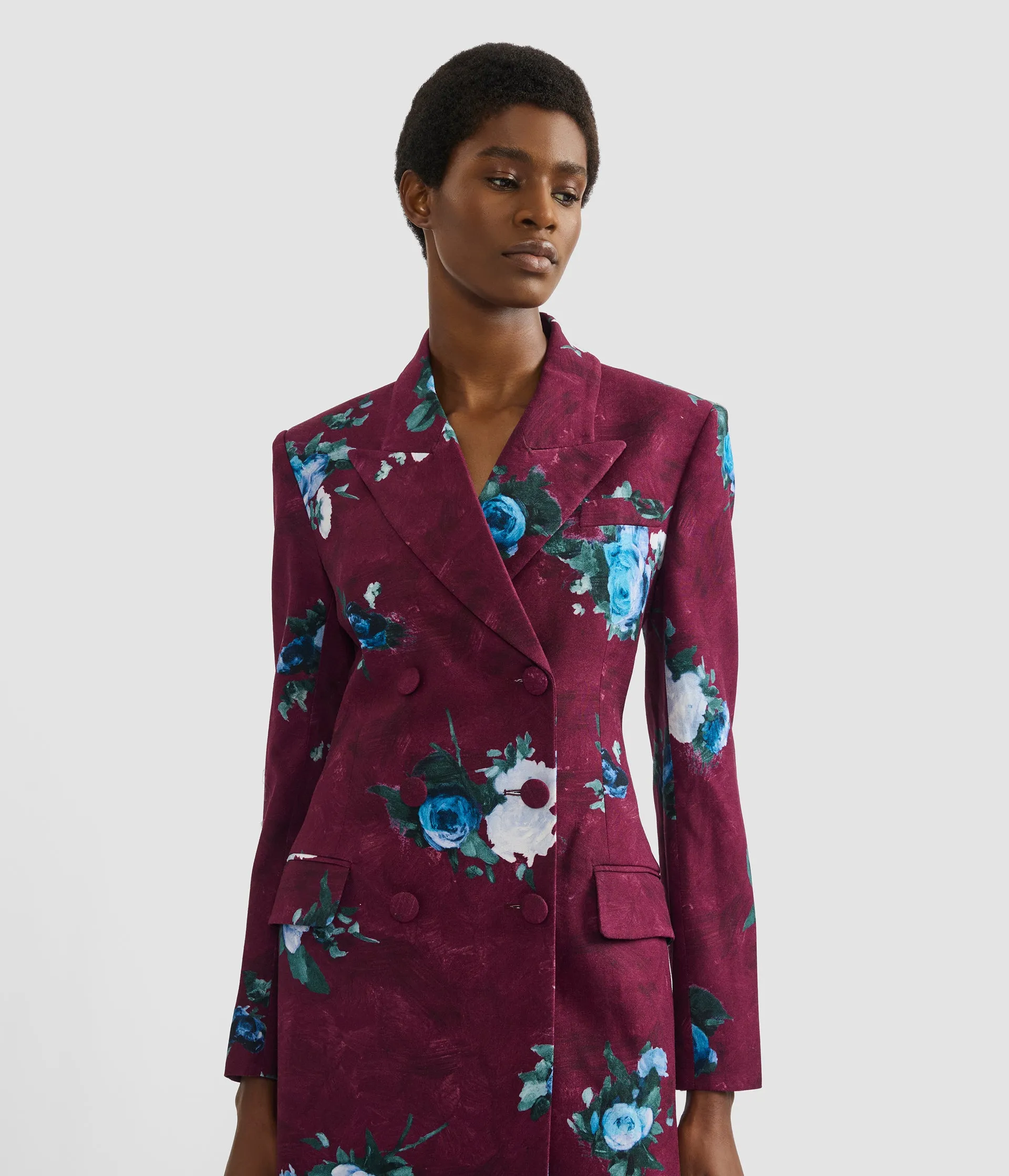 Floral Print Tailored Coat sold by ERDEM product image thumbnail 5