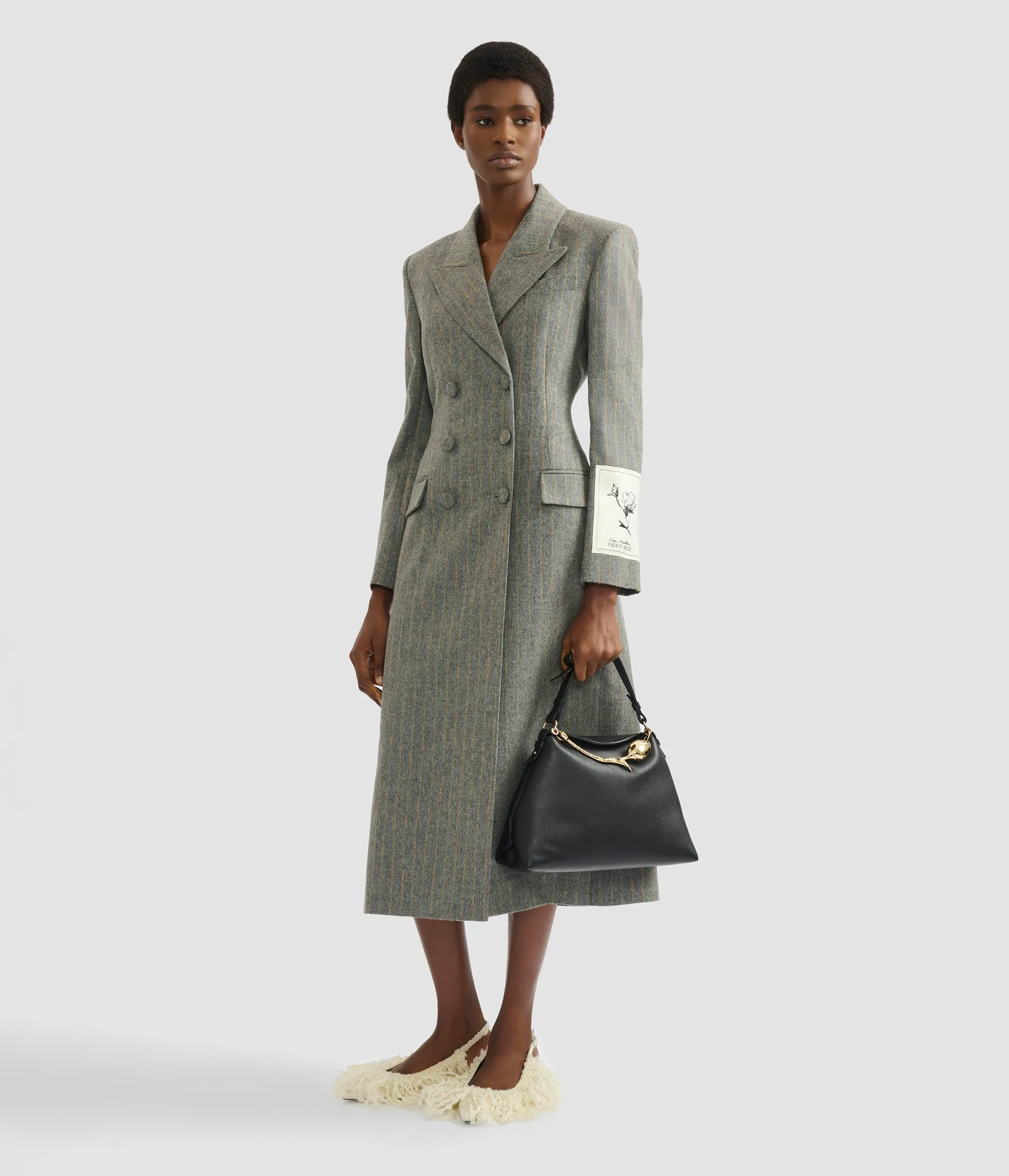 Pinstripe Tailored Coat sold by ERDEM product image thumbnail 2