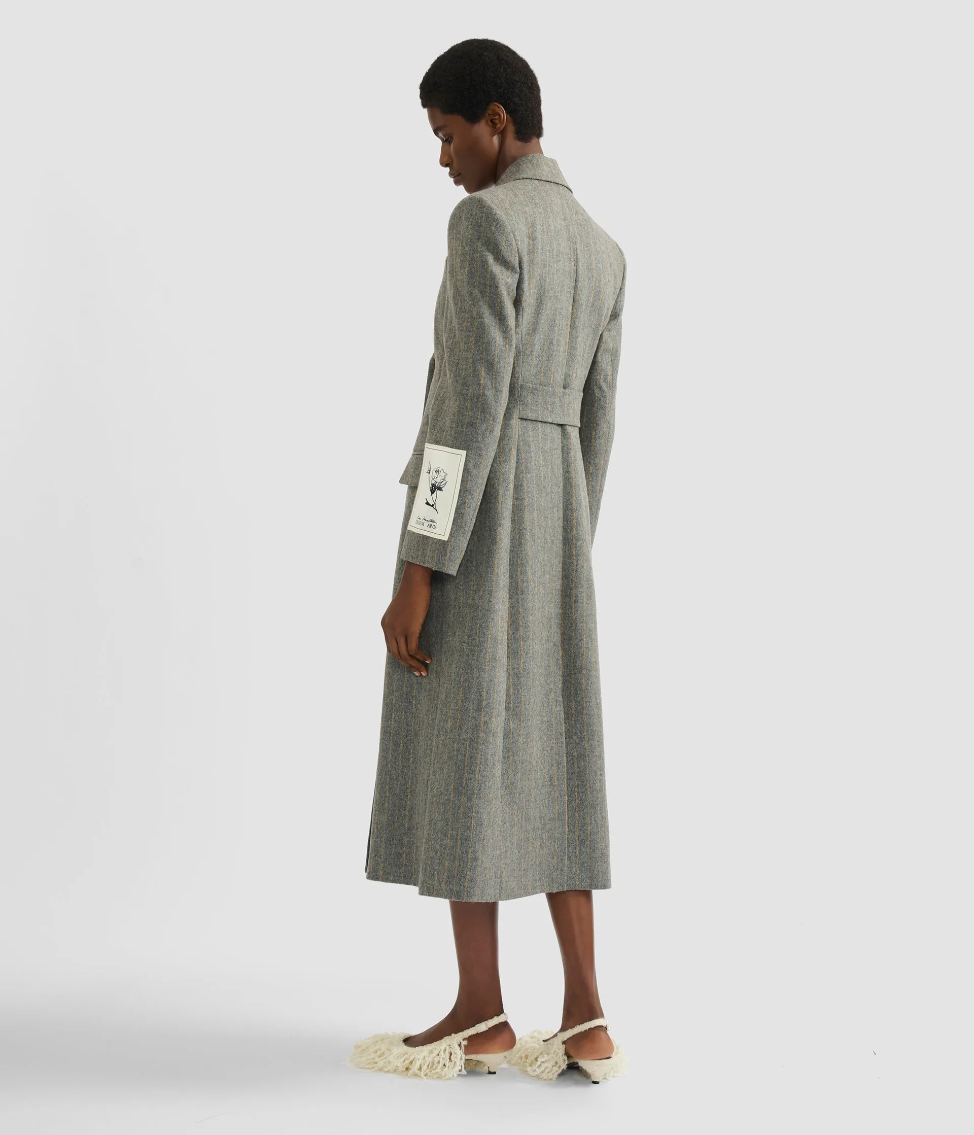 Pinstripe Tailored Coat sold by ERDEM product image thumbnail 3