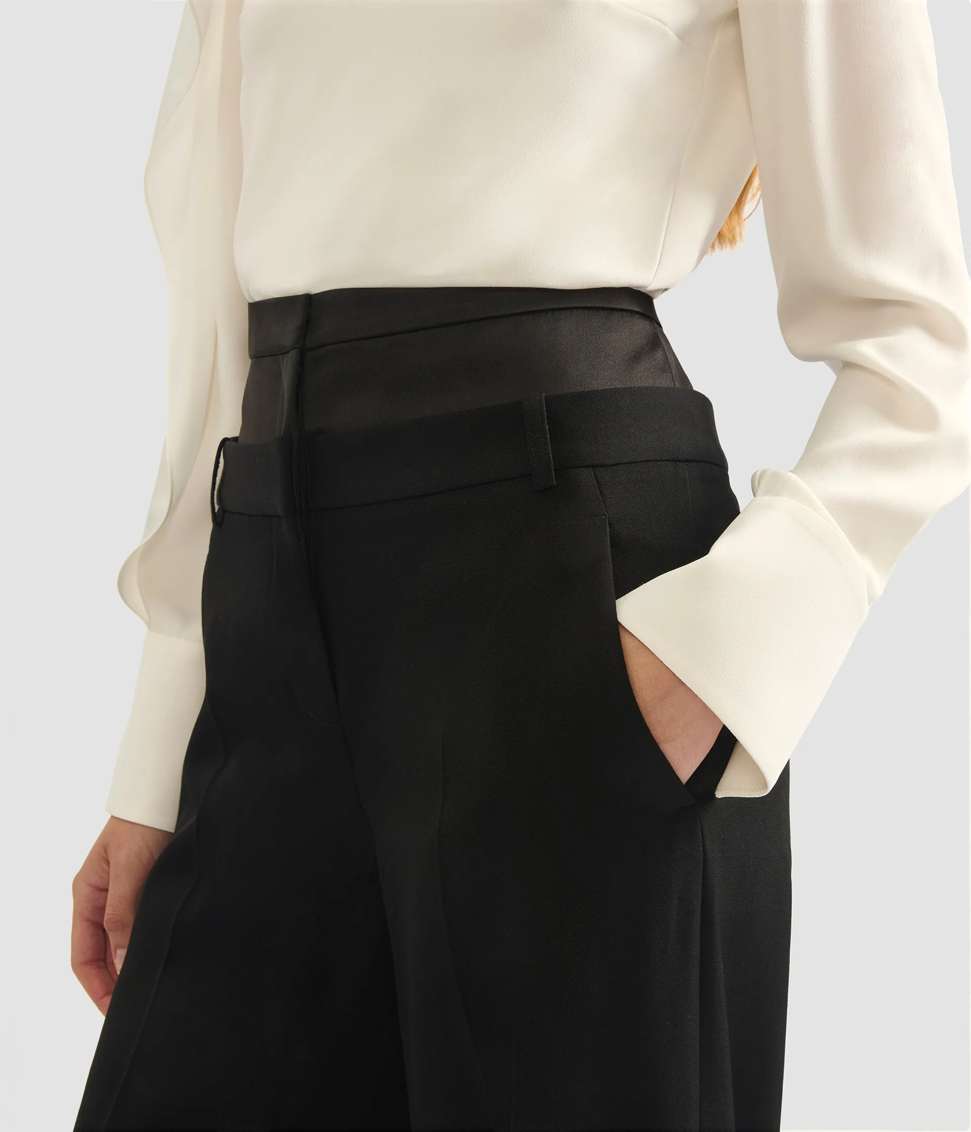 Draped Satin Cady Long Sleeve Blouse sold by ERDEM product image thumbnail 5