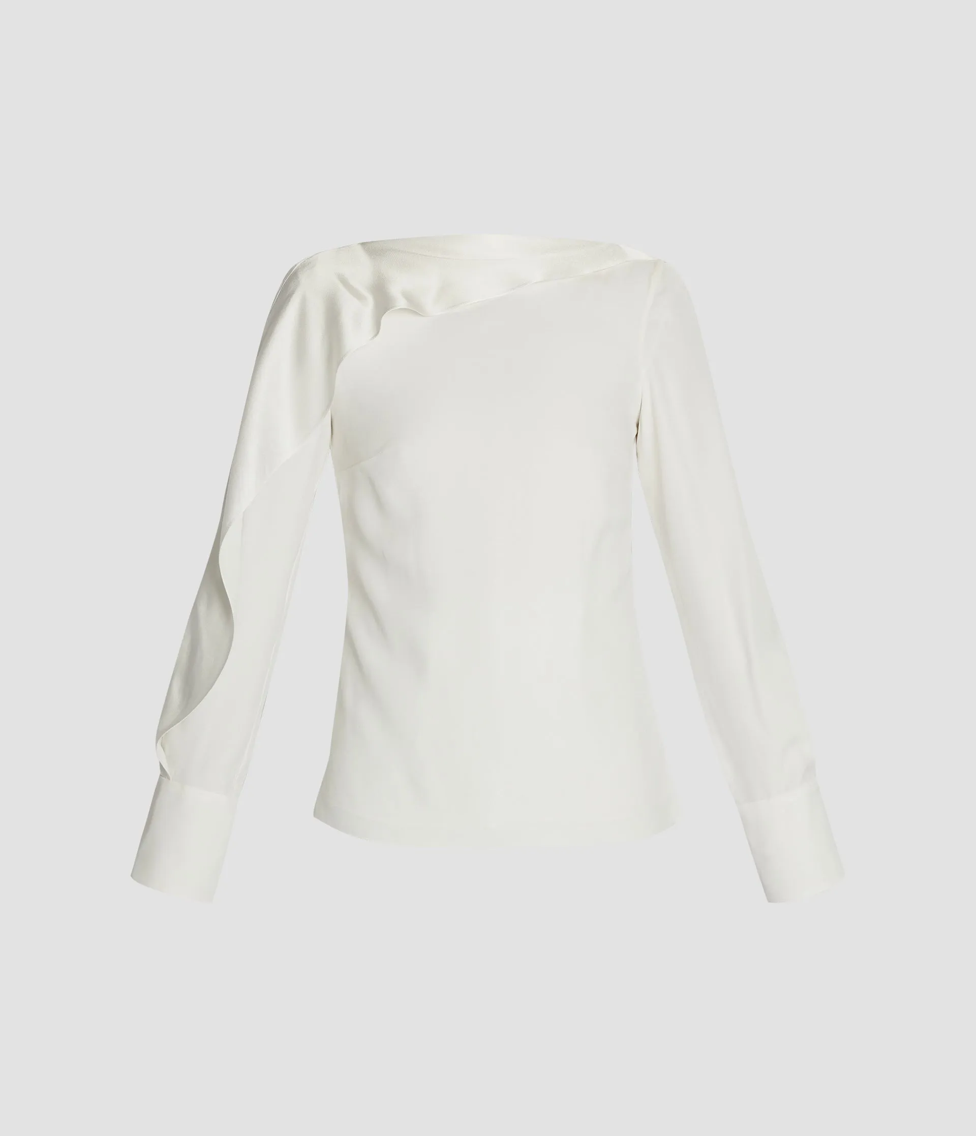 Draped Satin Cady Long Sleeve Blouse sold by ERDEM