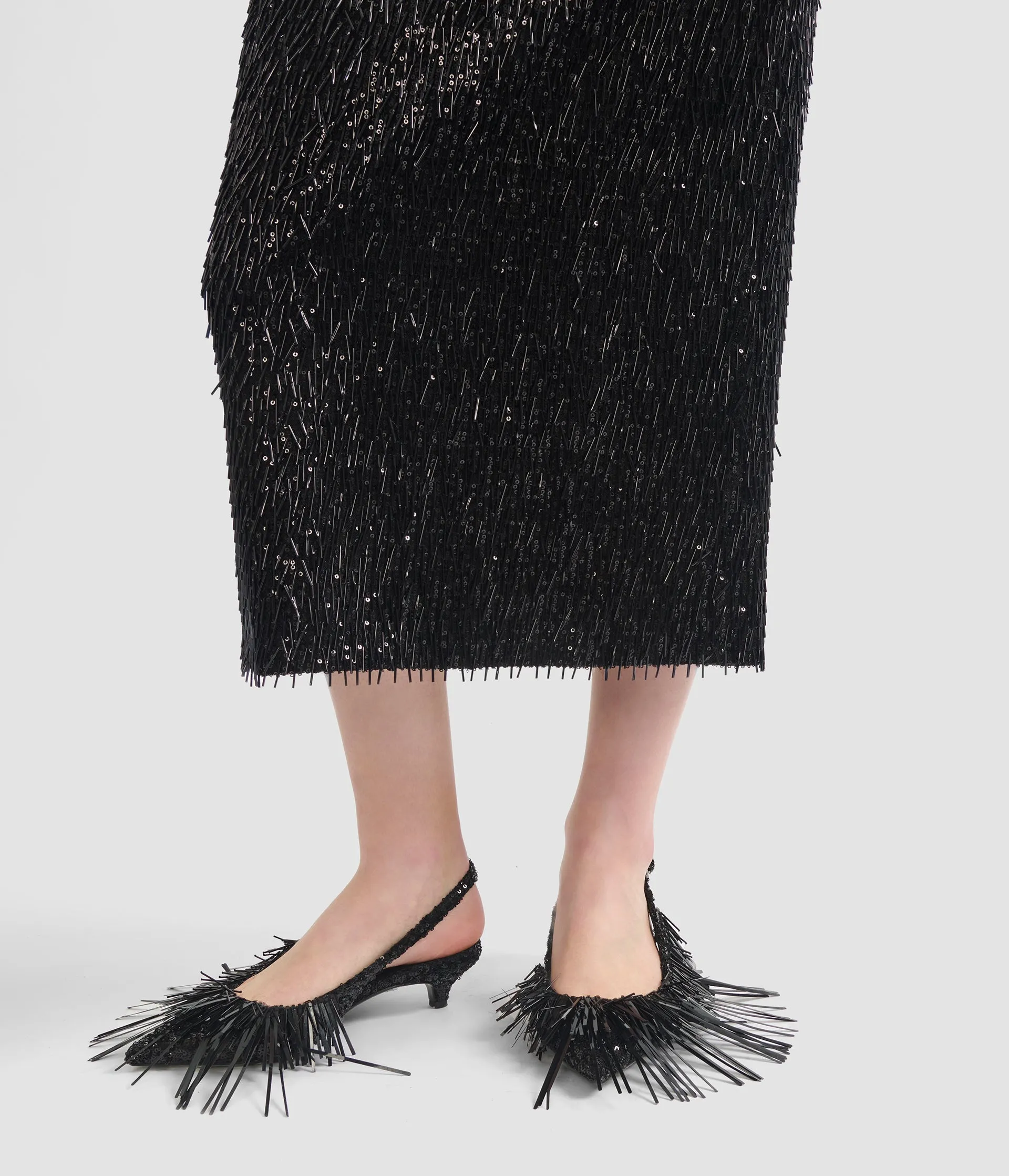 Bugle Sequin Pencil Skirt sold by ERDEM product image thumbnail 4