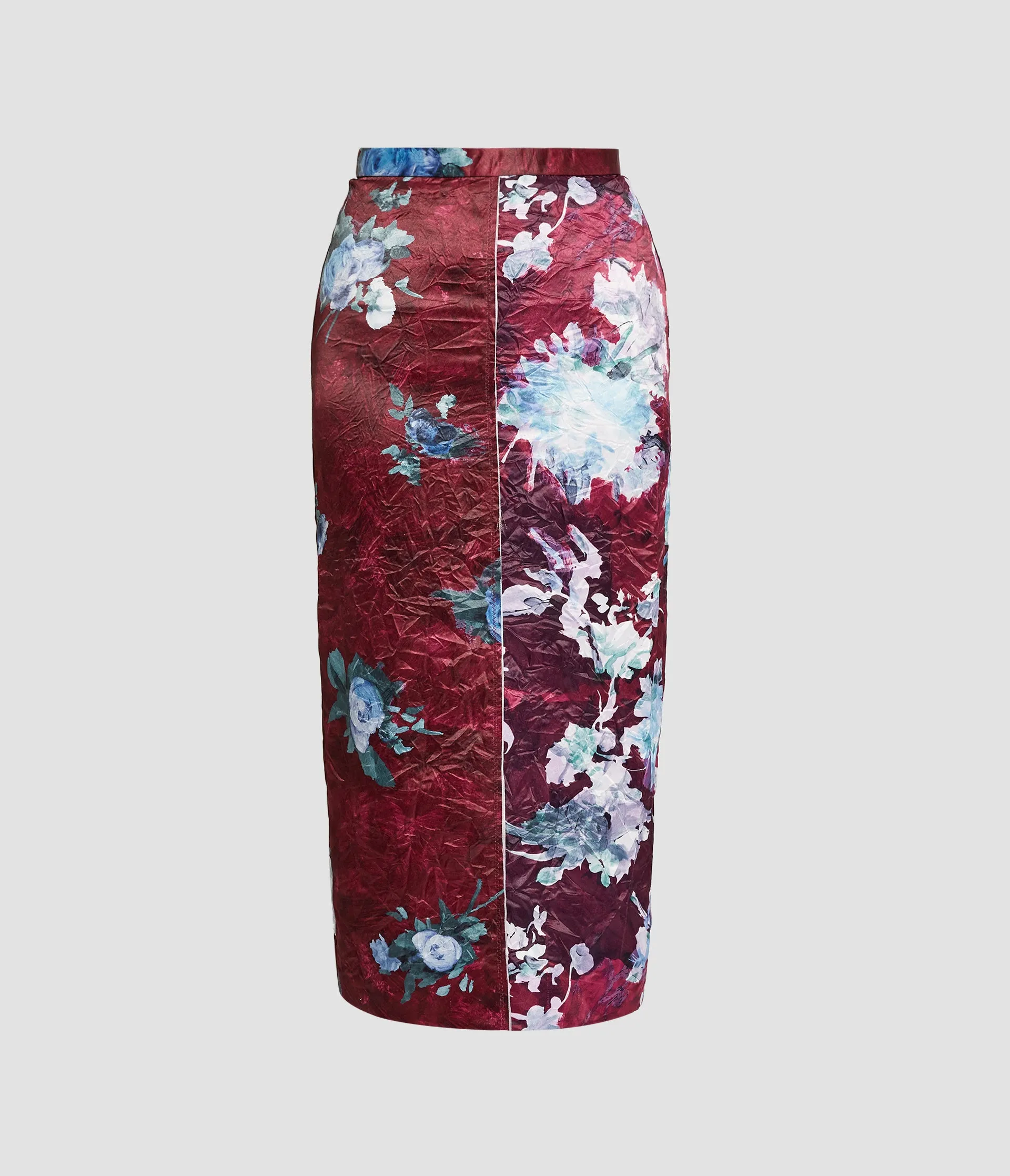 Floral Print Textured Satin Pencil Skirt sold by ERDEM