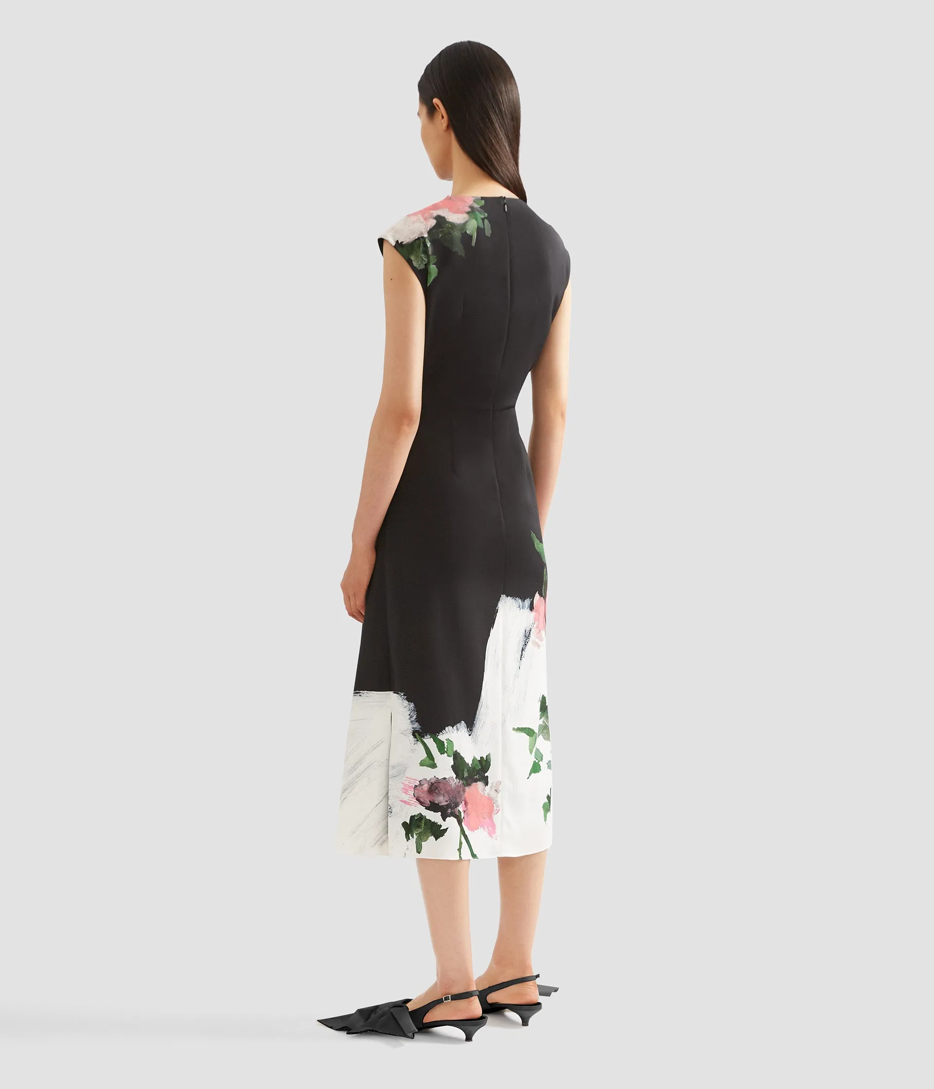 Floral Print Draped Midi Dress sold by ERDEM product image thumbnail 3