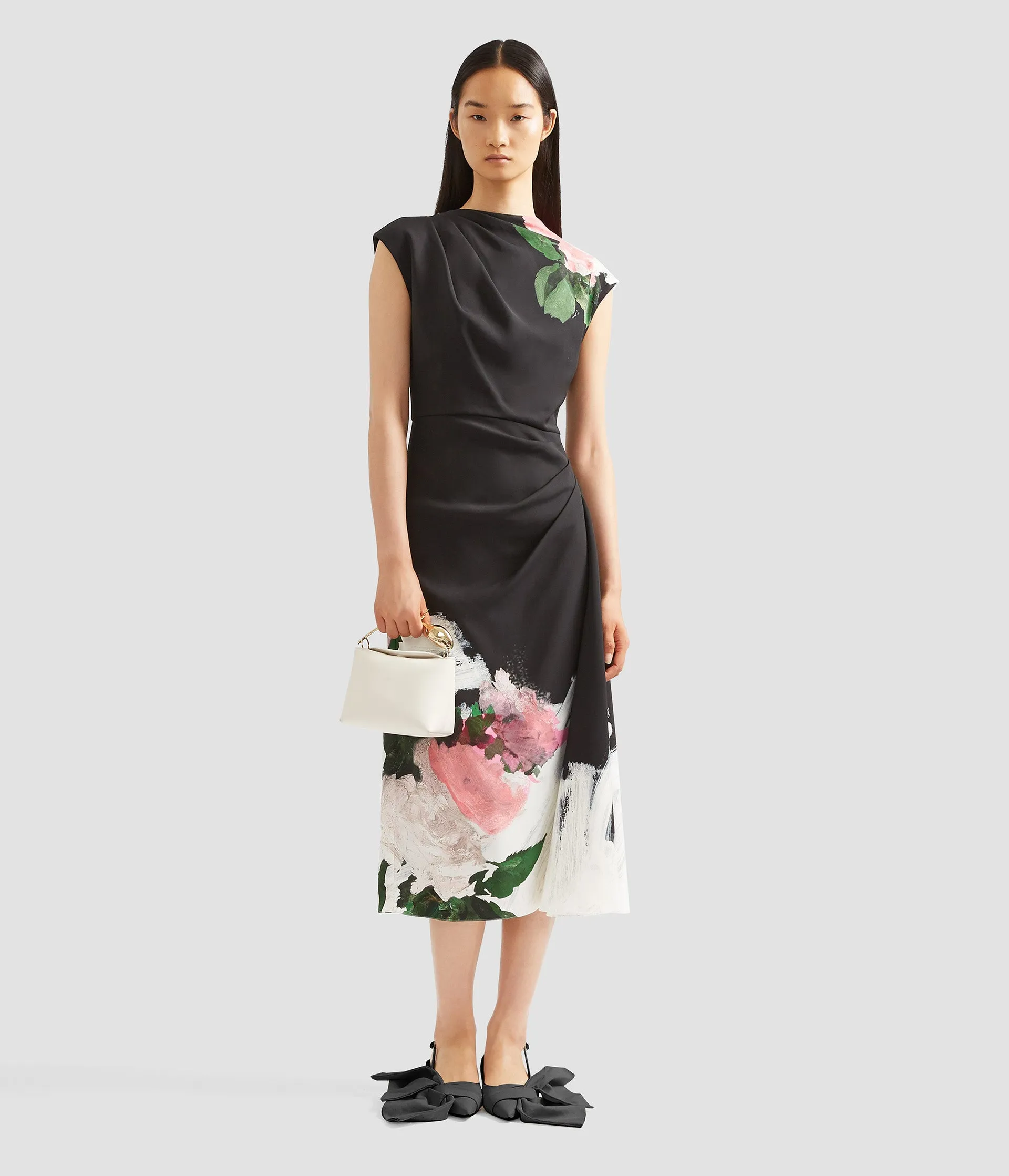 Floral Print Draped Midi Dress sold by ERDEM product image thumbnail 2