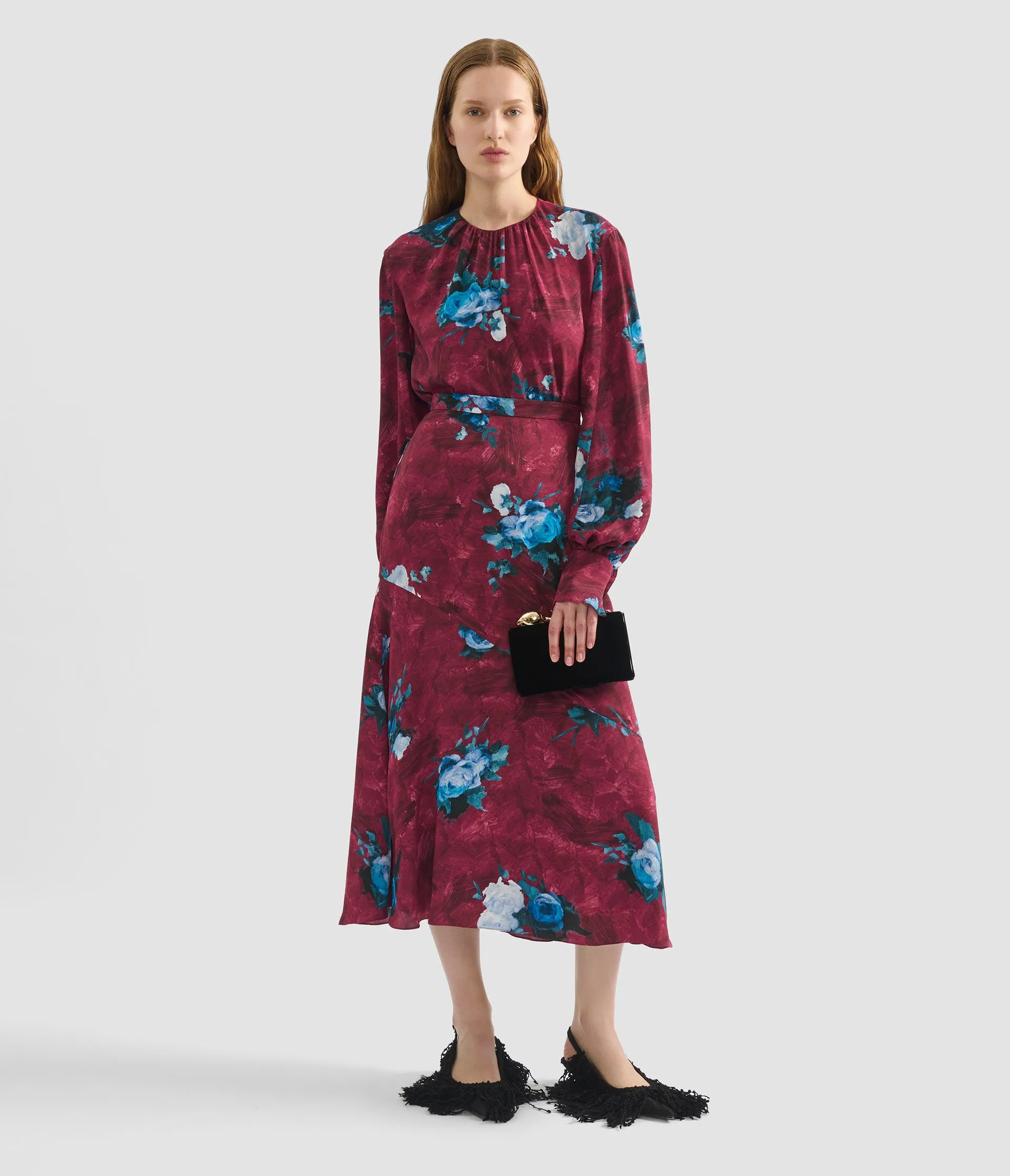 Floral Print A Line Midi Skirt sold by ERDEM product image thumbnail 2