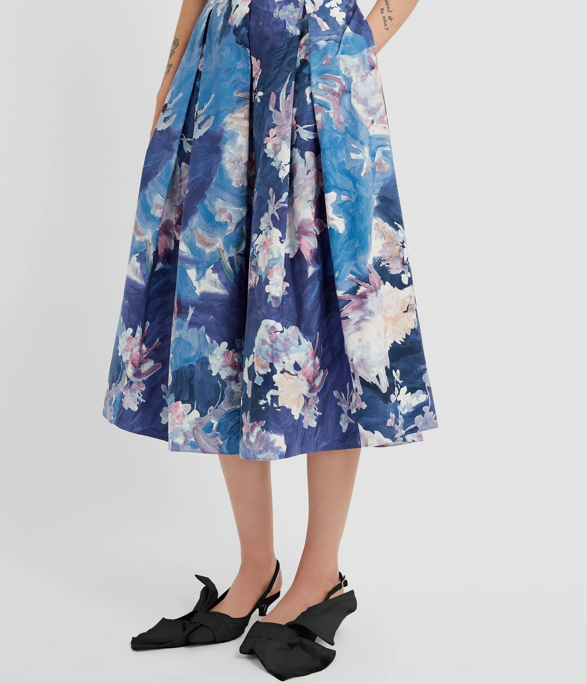 Floral Print Full Midi Skirt sold by ERDEM product image thumbnail 4