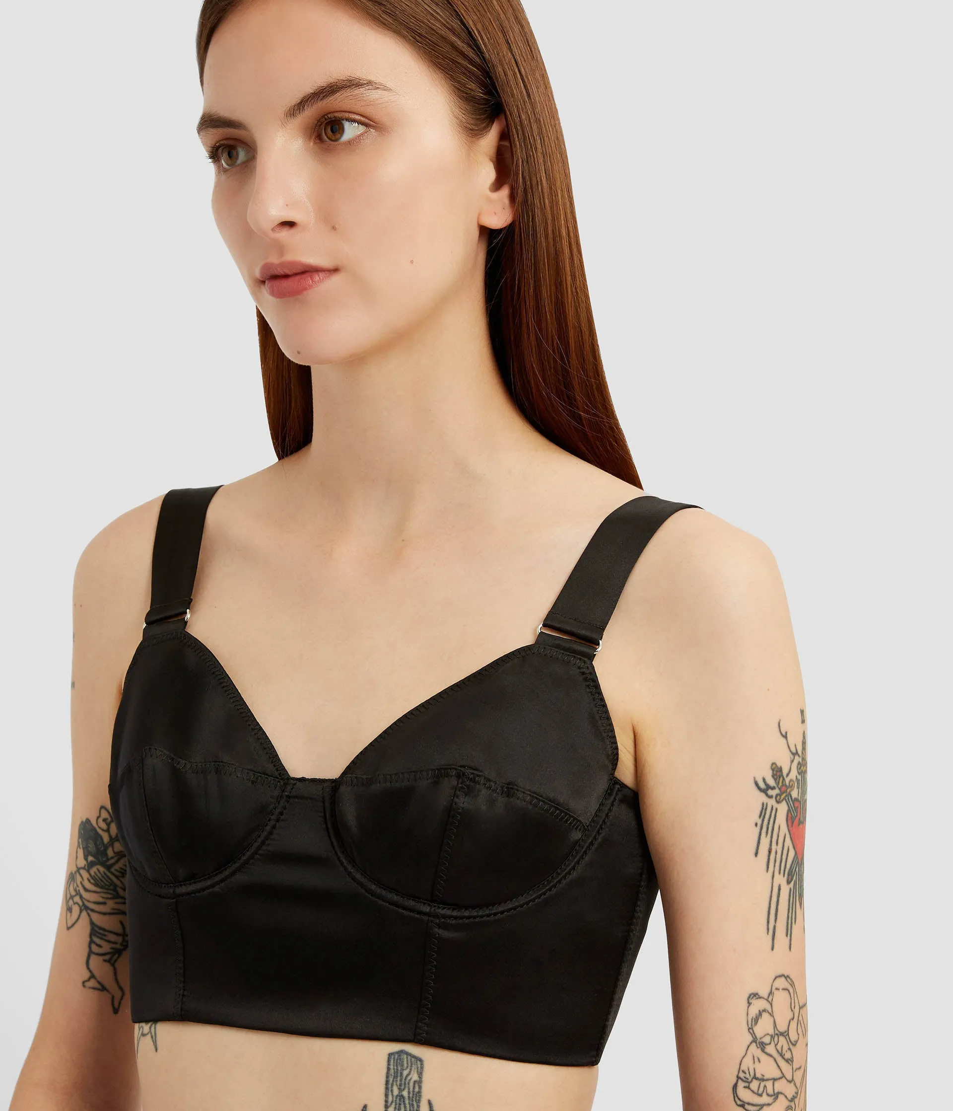 Crepe Back Satin Bralet sold by ERDEM product image thumbnail 4