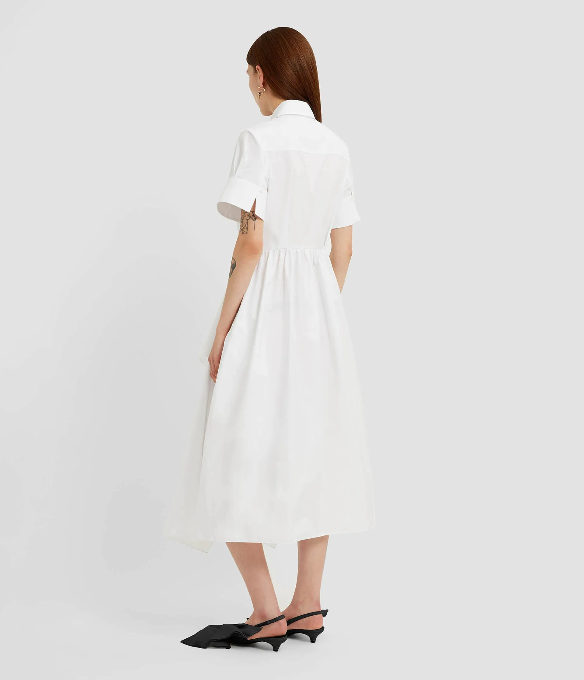 Floral Appliqué Draped Shirt Dress sold by ERDEM product image thumbnail 3