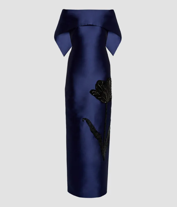 Embellished Mikado Off-The-Shoulder Gown made by ERDEM