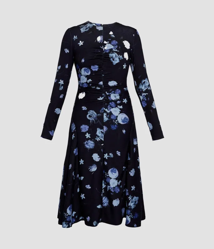 Floral Print Ponte Jersey Long Sleeve Midi Dress sold by ERDEM