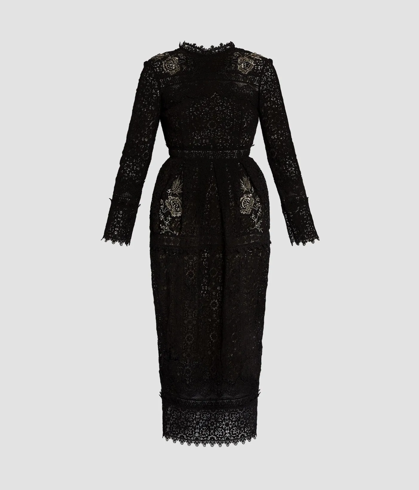 Embellished Guipure Long Sleeve Midi Dress sold by ERDEM