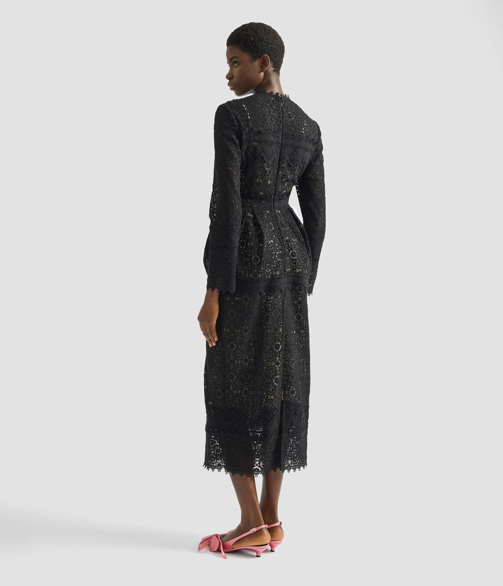 Embellished Guipure Long Sleeve Midi Dress sold by ERDEM product image thumbnail 3