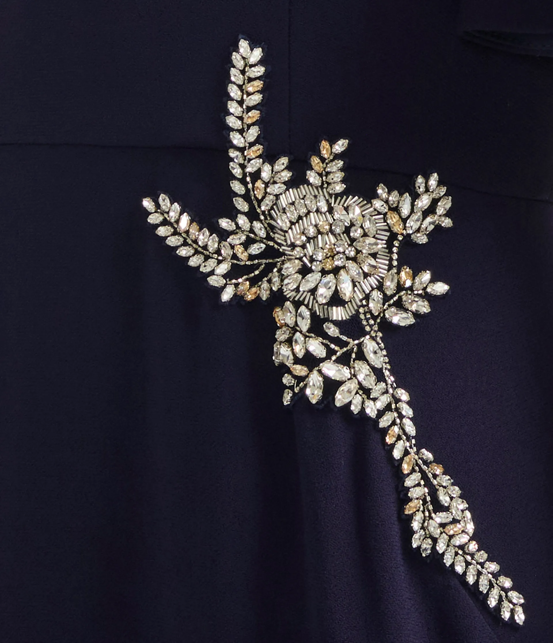 Embellished Sable Short Sleeve Midi Dress sold by ERDEM product image thumbnail 5