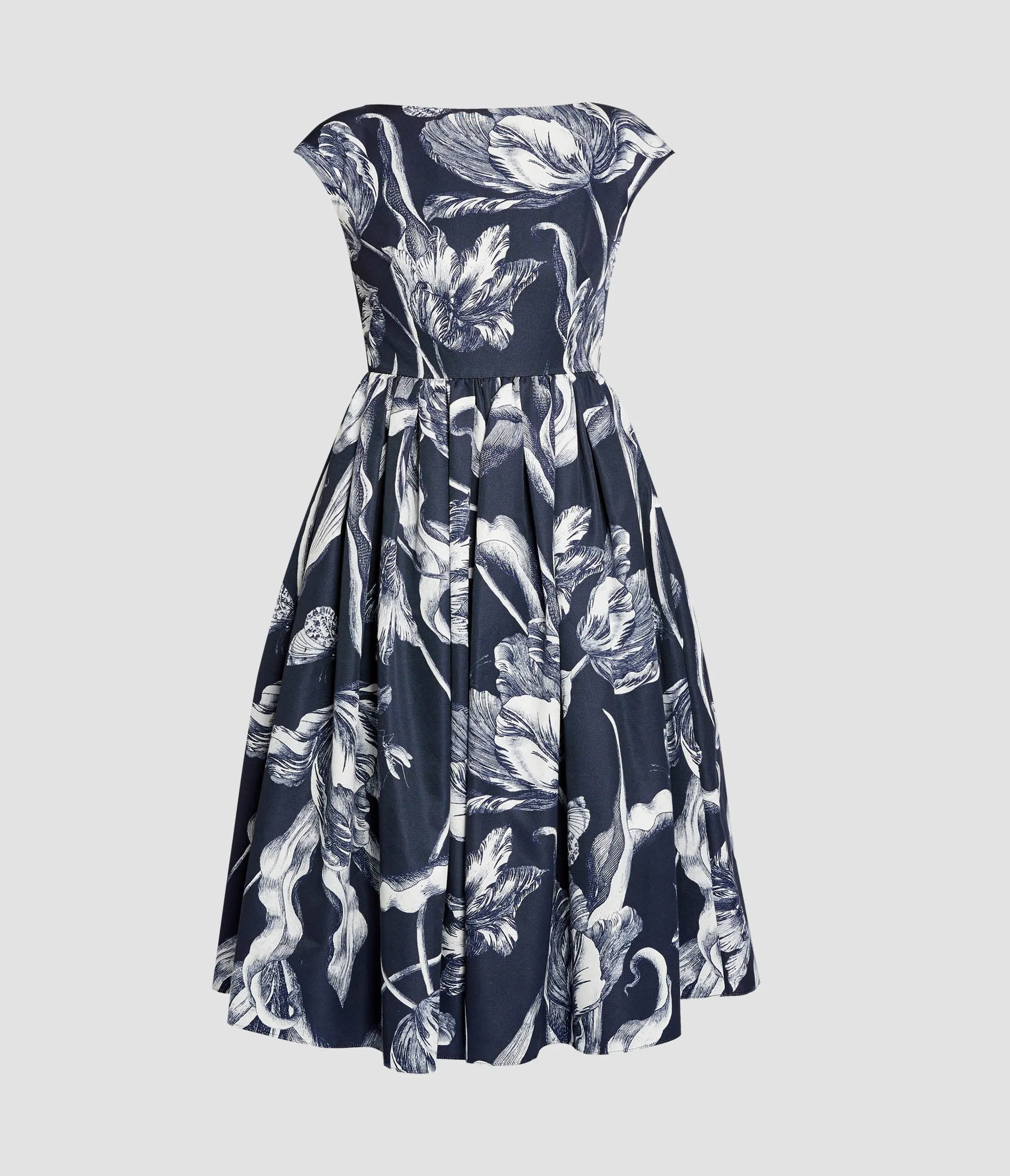 Floral Print Cotton Faille Sleeveless Midi Dress sold by ERDEM