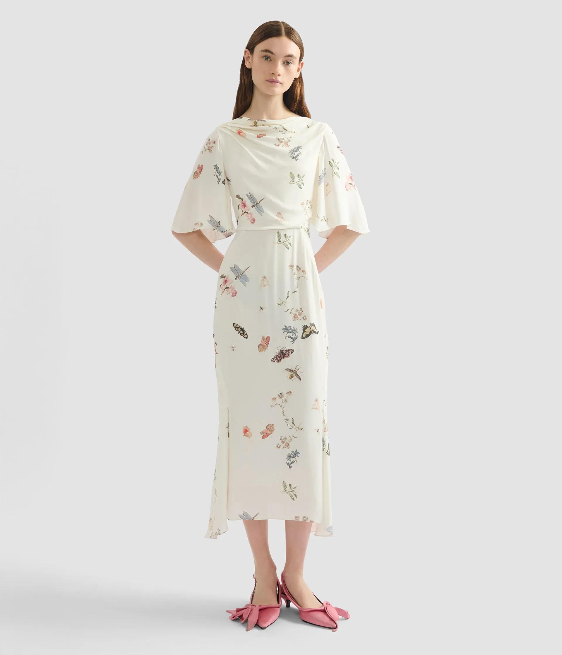 Printed Crepe Midi Dress sold by ERDEM product image thumbnail 2