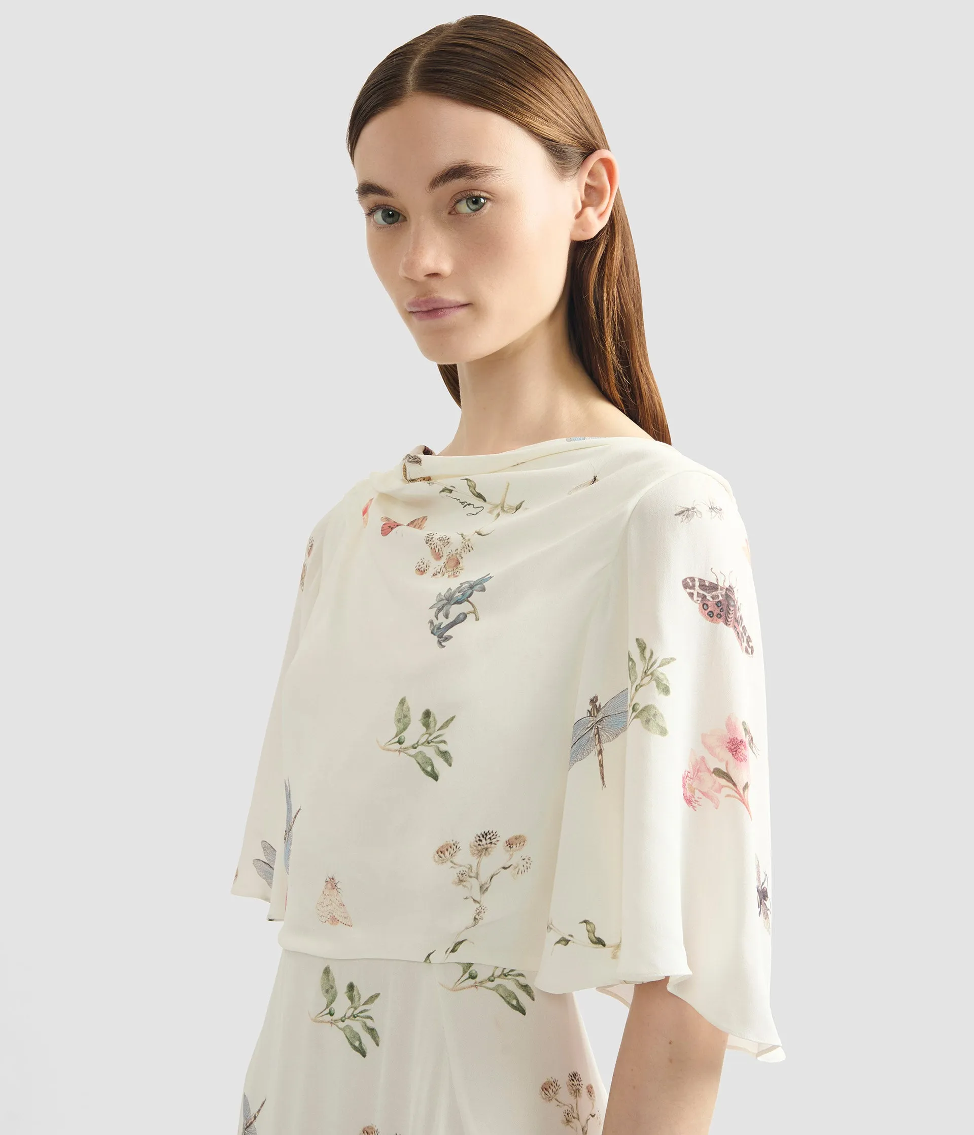 Printed Crepe Midi Dress sold by ERDEM product image thumbnail 4