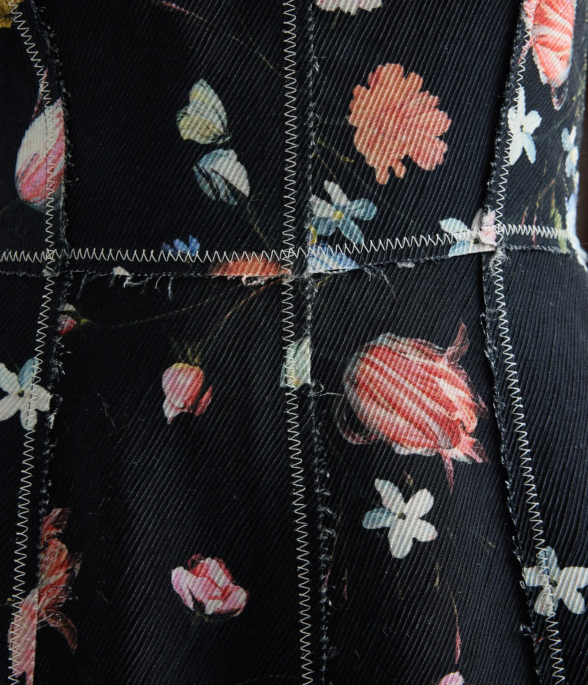 Floral Print Textured Twill Sleeveless Midi Dress sold by ERDEM product image thumbnail 5