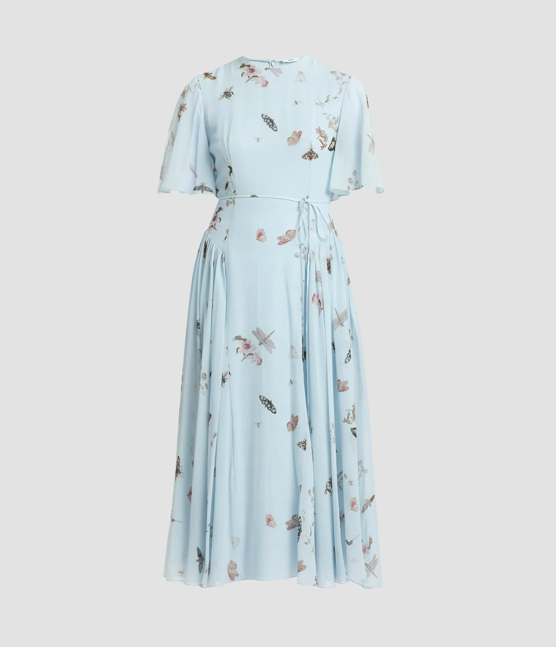 Printed Silk Voile Midi Dress sold by ERDEM