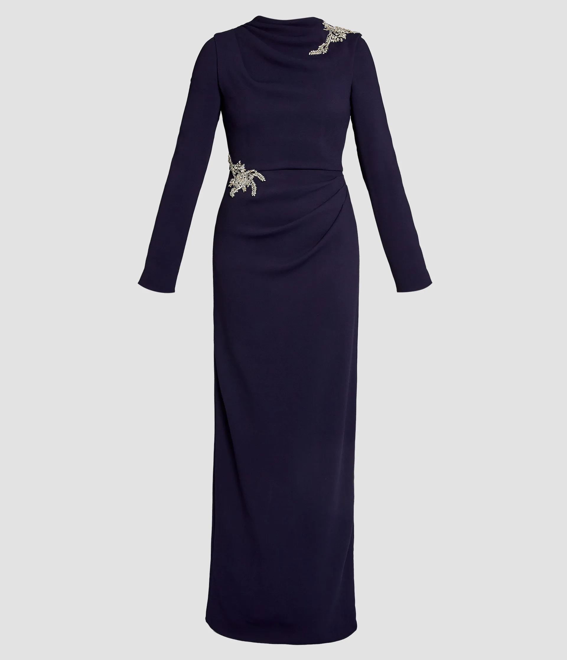 Embellished Sable Long Sleeve Gown sold by ERDEM