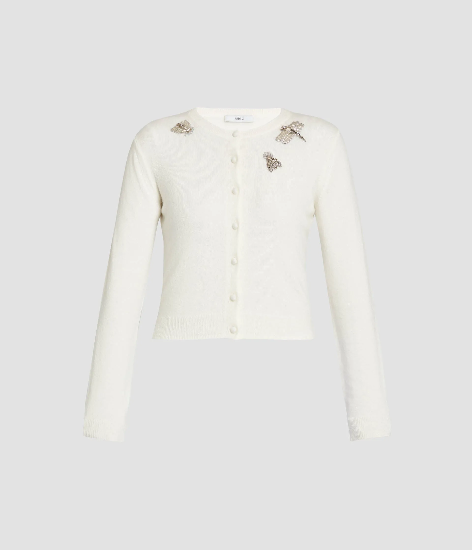 Embellished Crew Neck Cardigan sold by ERDEM