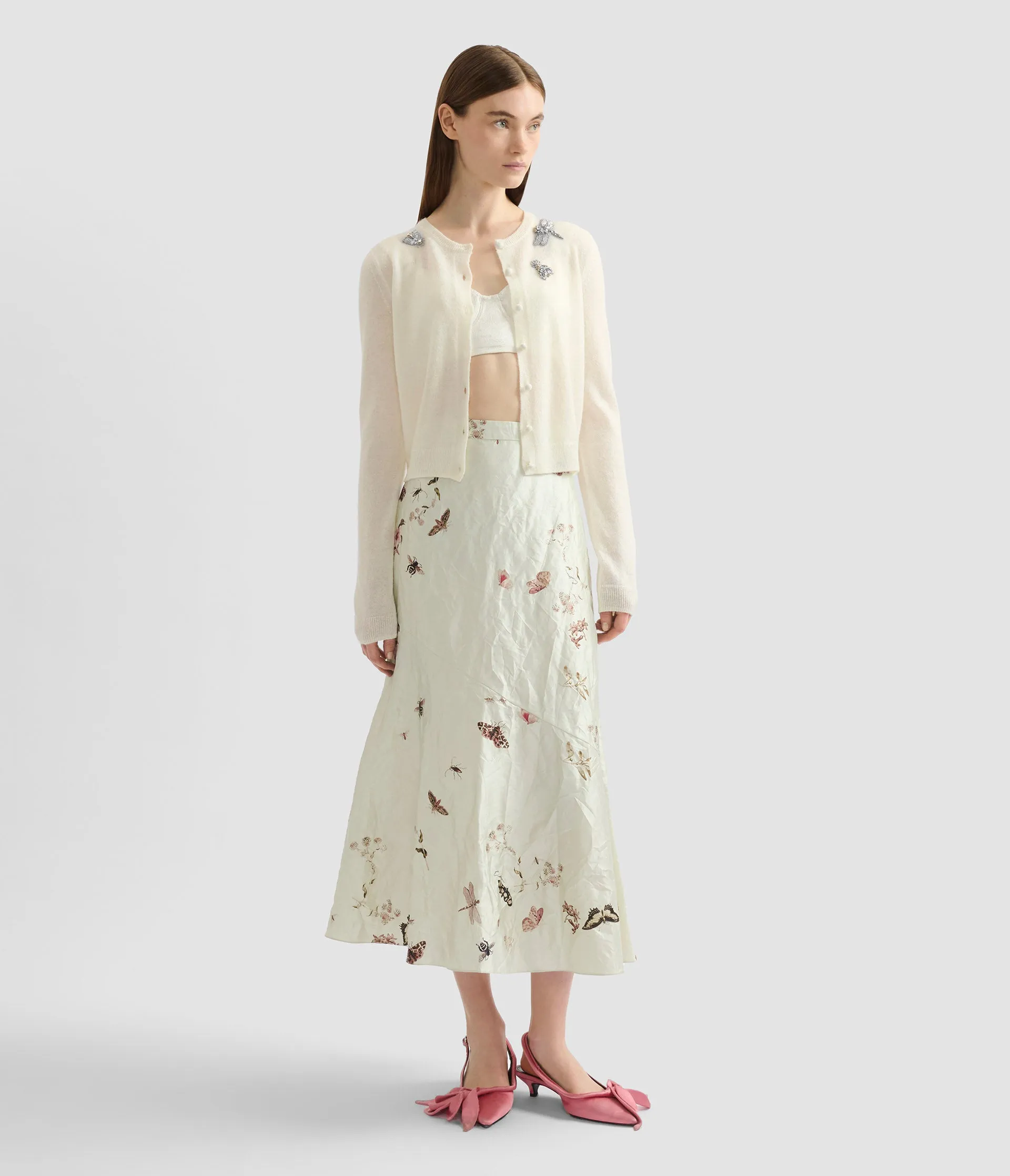 Embellished Crew Neck Cardigan sold by ERDEM product image thumbnail 2